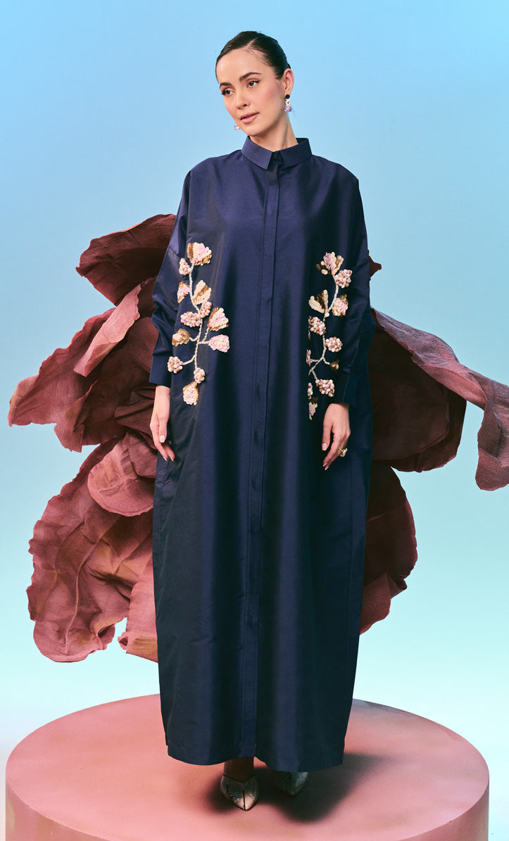 Beaded Navy Blue Rossa 3.0 Dress