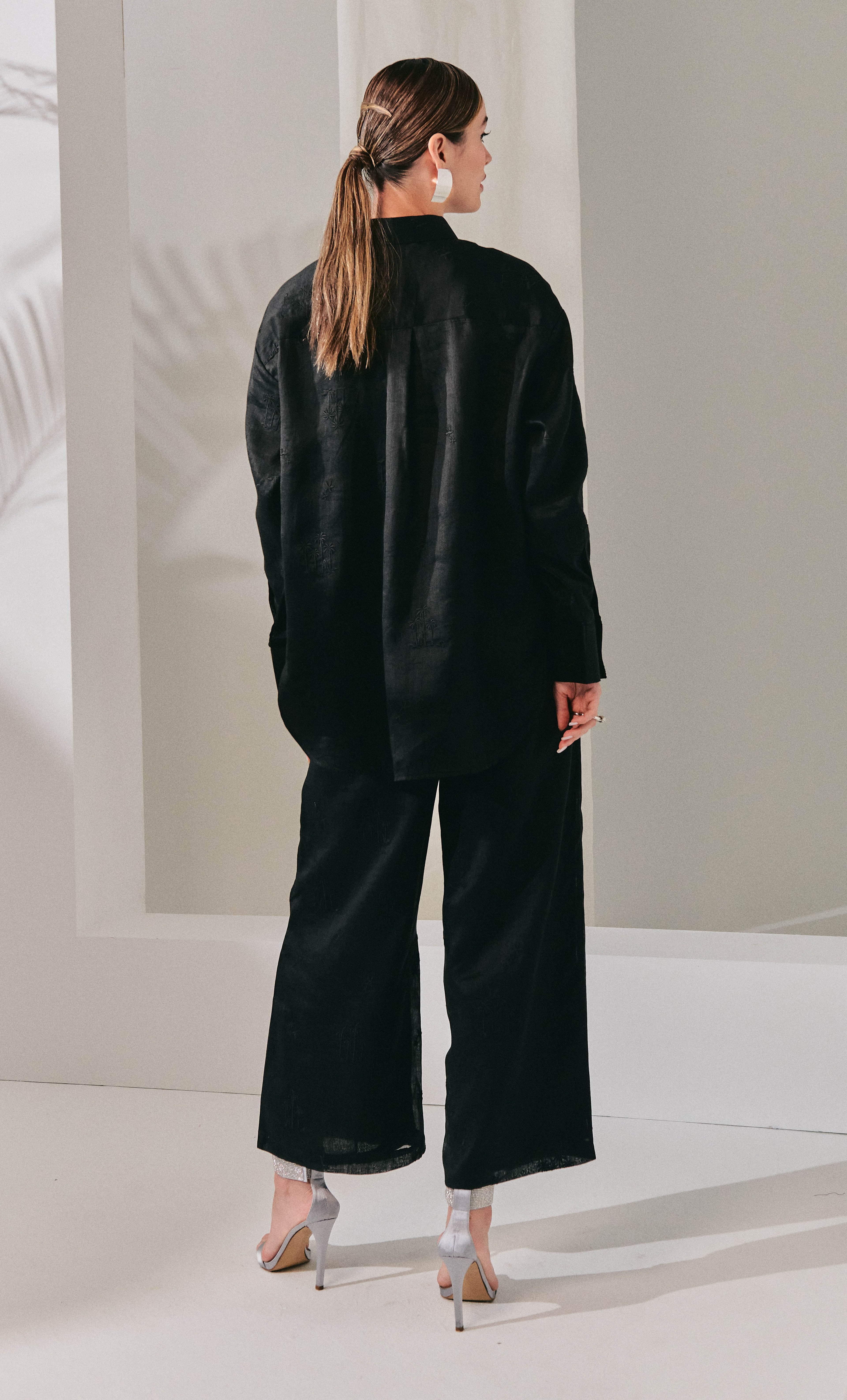 Shirt Top With Alaia Pants – Cotton Embroidery