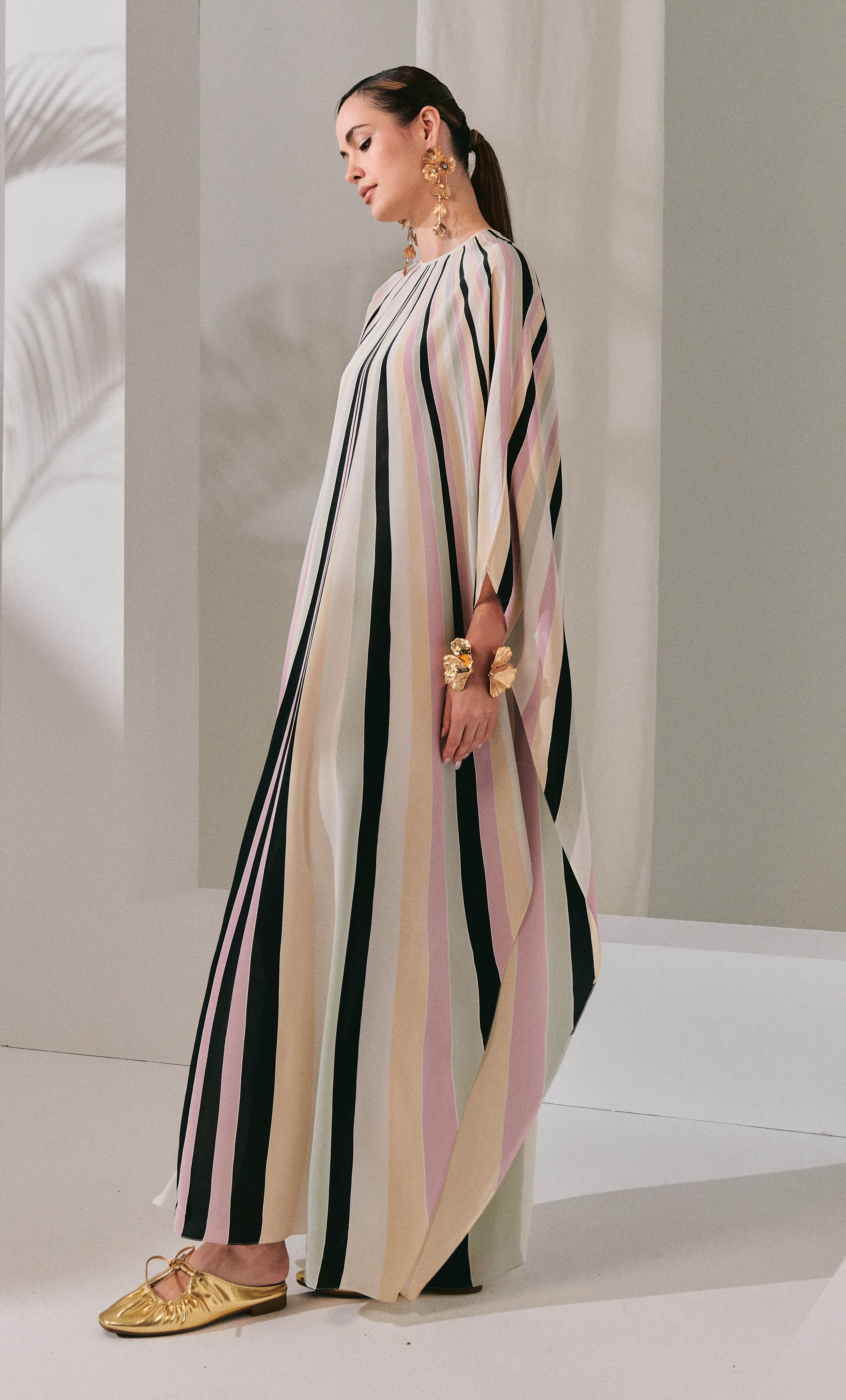 Nalia Dress – Lines Crepe Silk