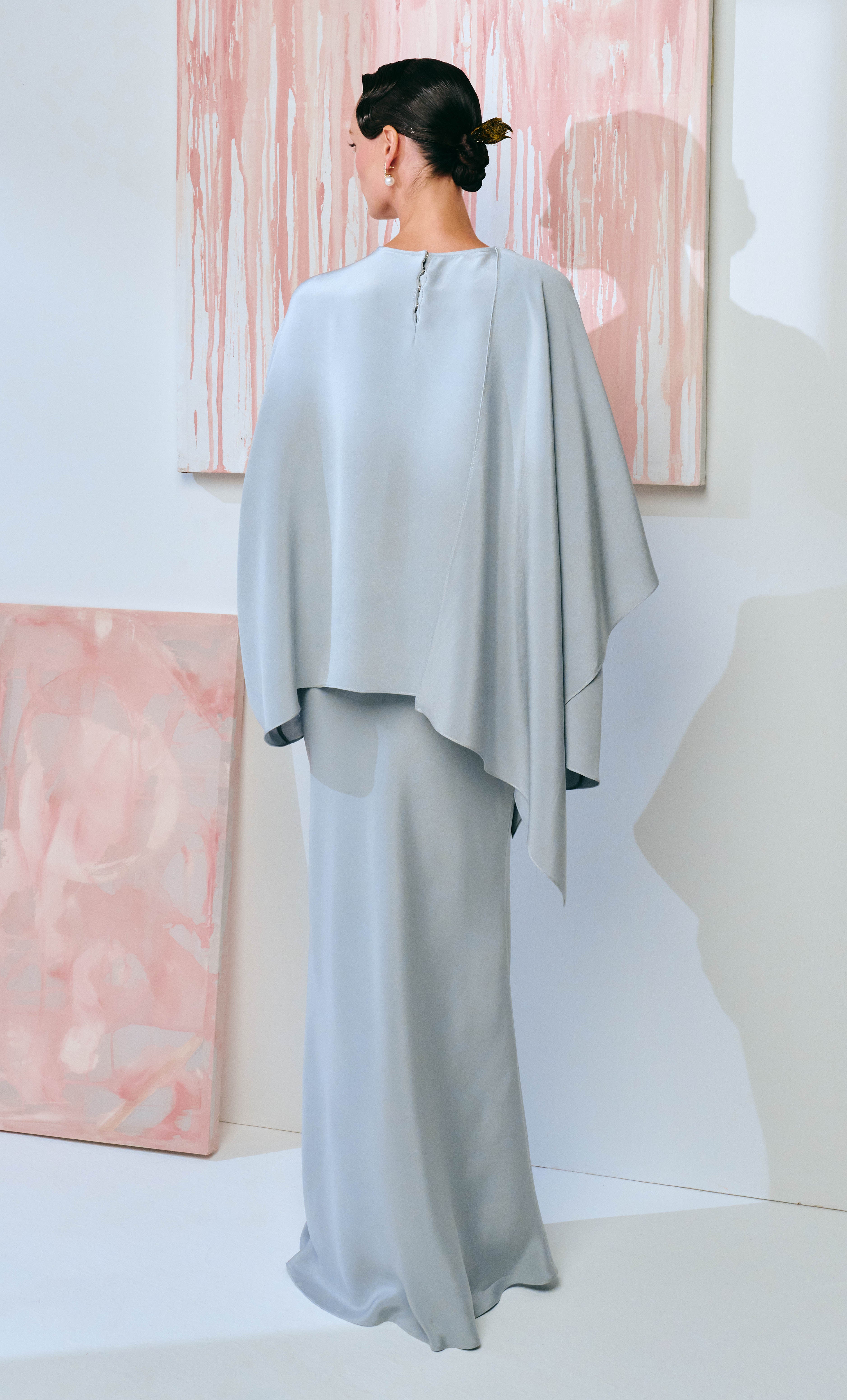 Beaded Kate Set - Silver Luxe Silk