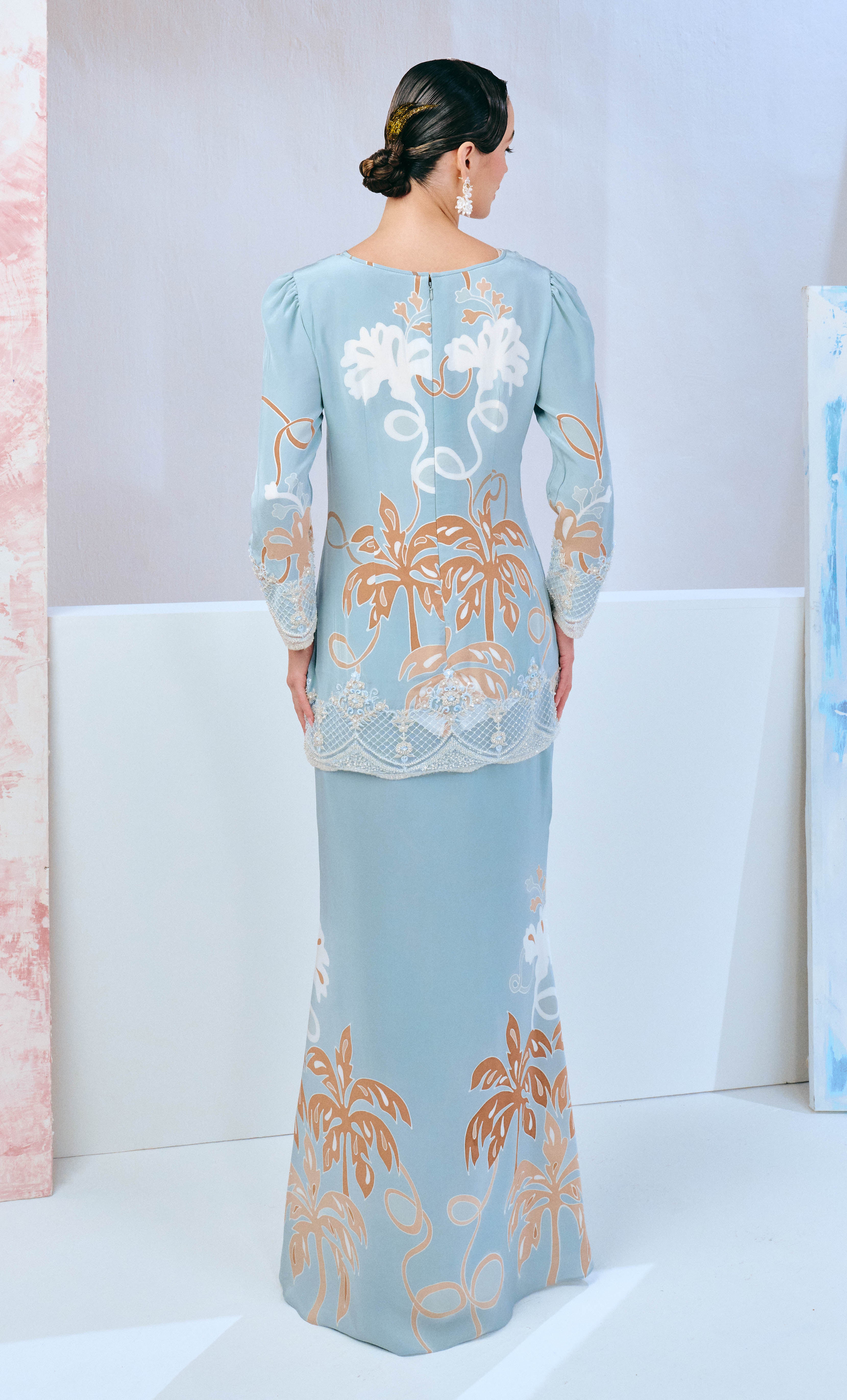 Luxe Kurung Modern with Selendang - Palmflo