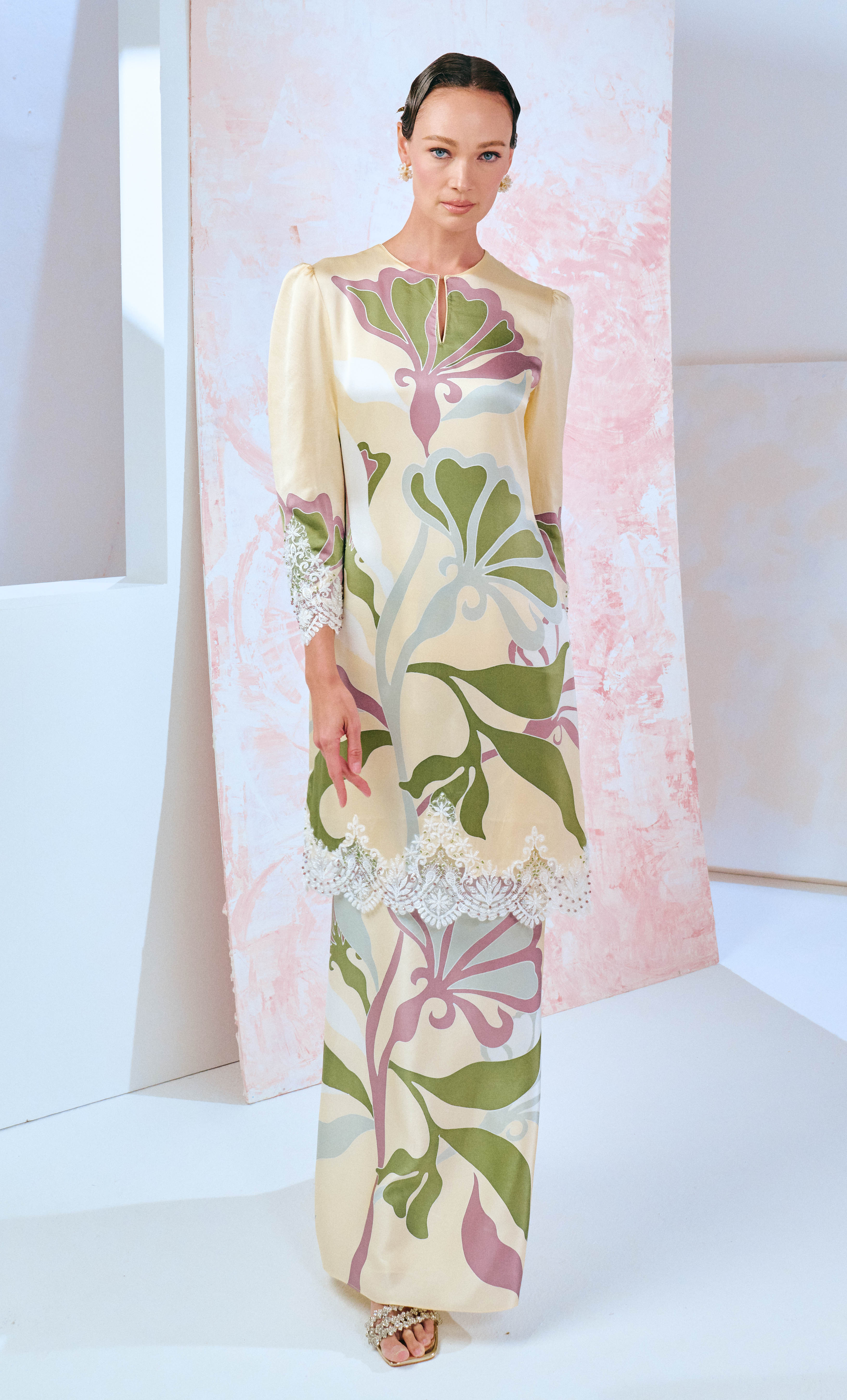 Luxe Kurung Modern with Selendang - Mekar