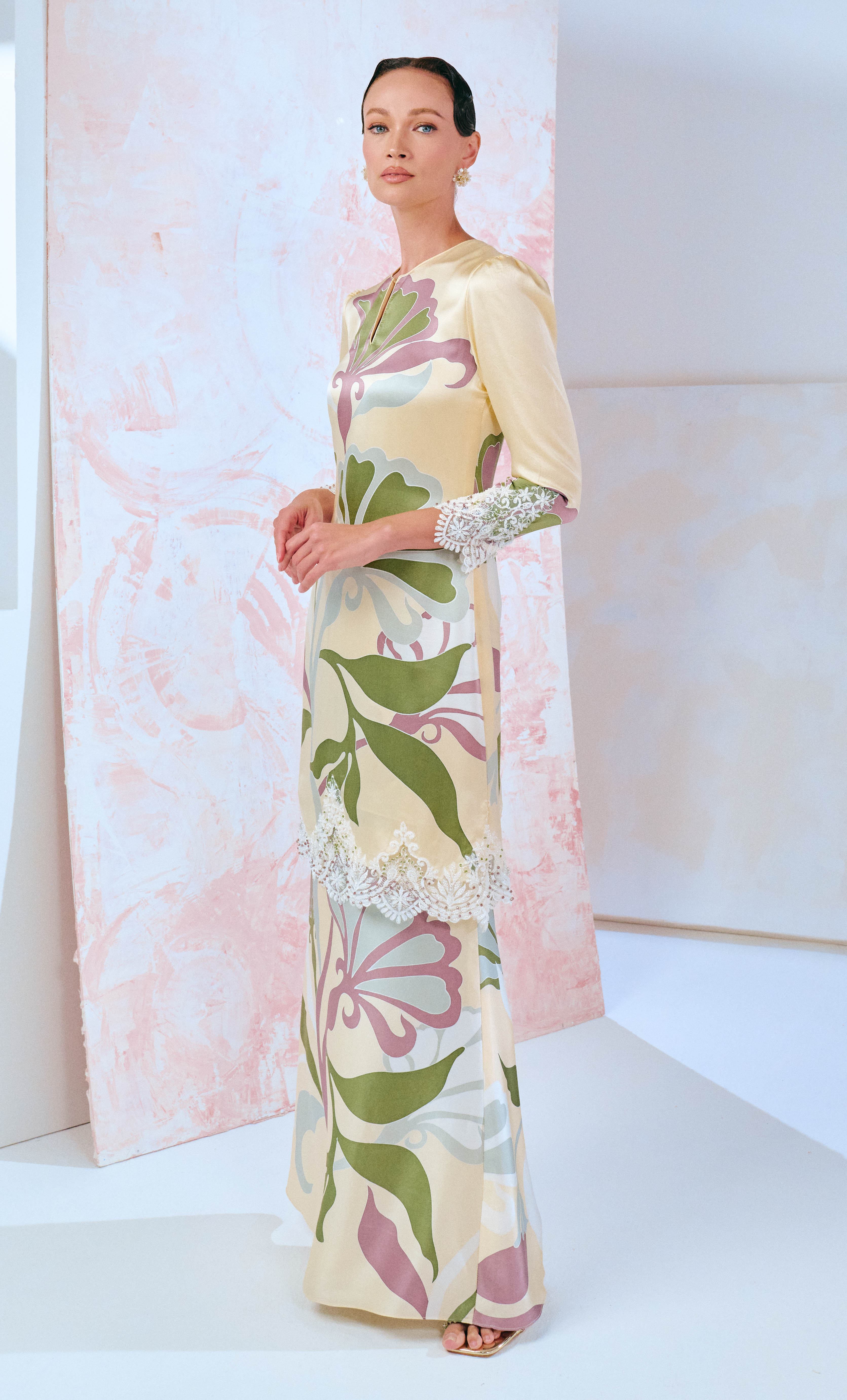 Luxe Kurung Modern with Selendang - Mekar