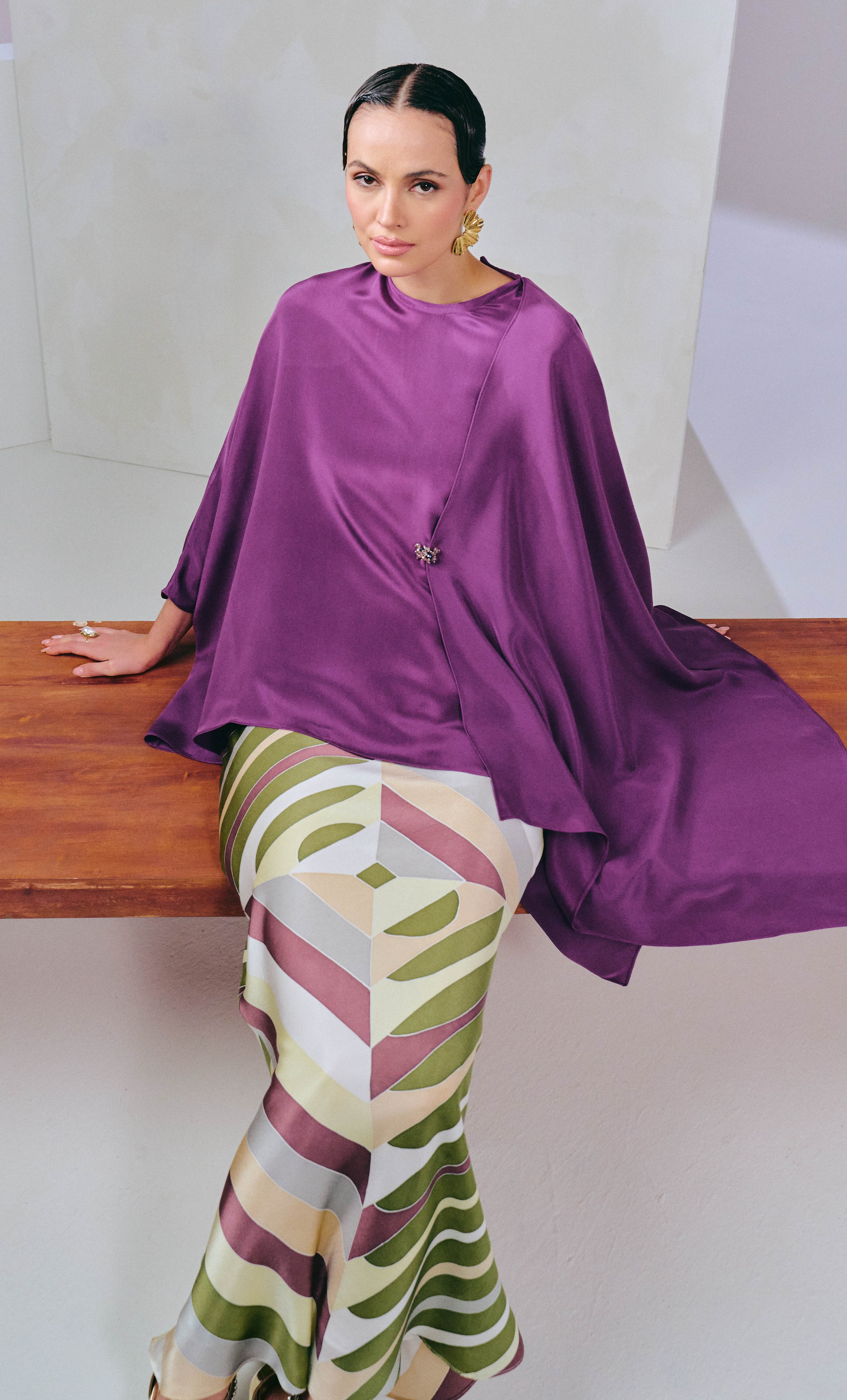 Beaded Kate Top with Vision Sarong