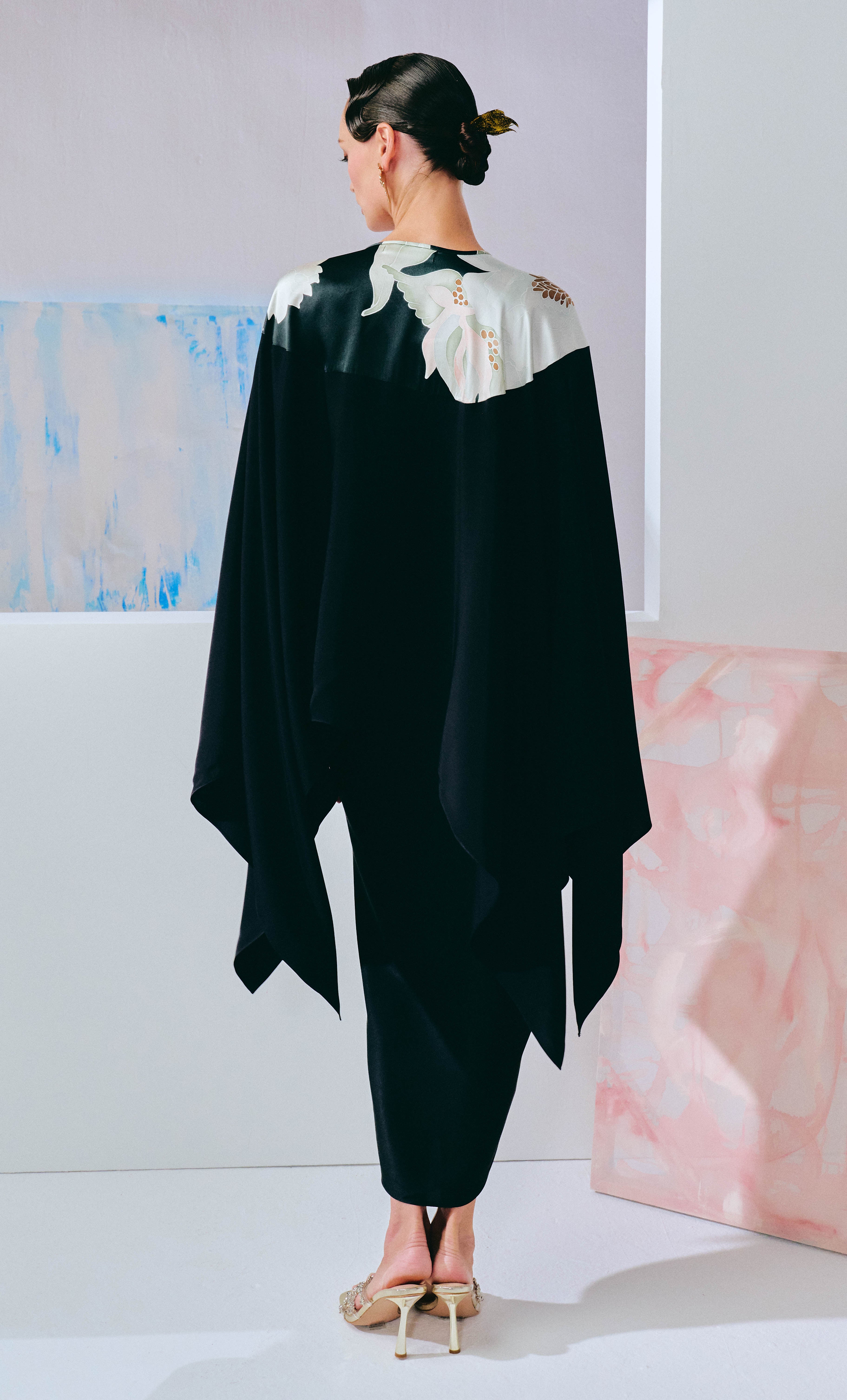 Beaded Dhia Top with Botanic Pareo