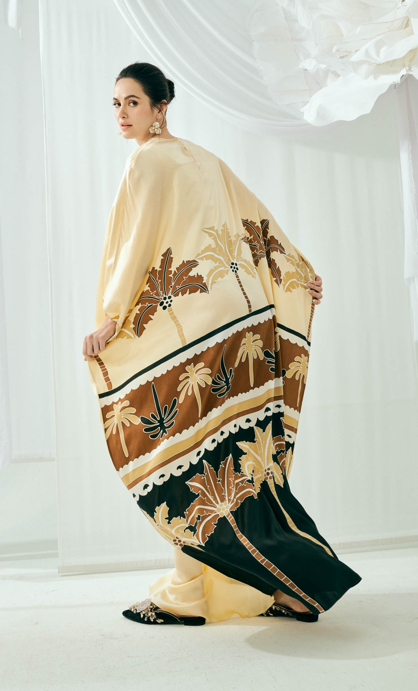 Nalia Slit Dress Set – Tribal Satin Silk