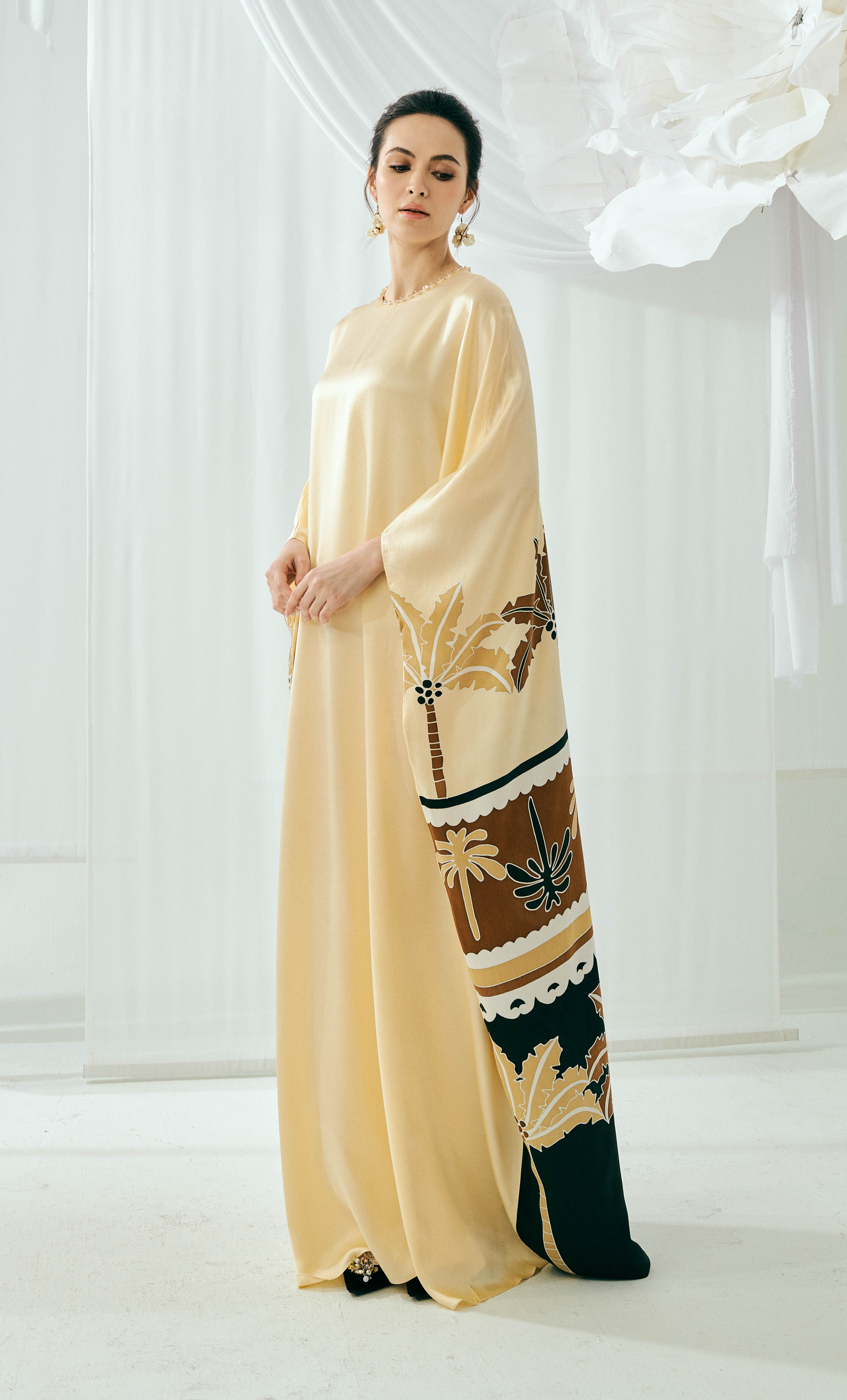 Nalia Slit Dress Set – Tribal Satin Silk