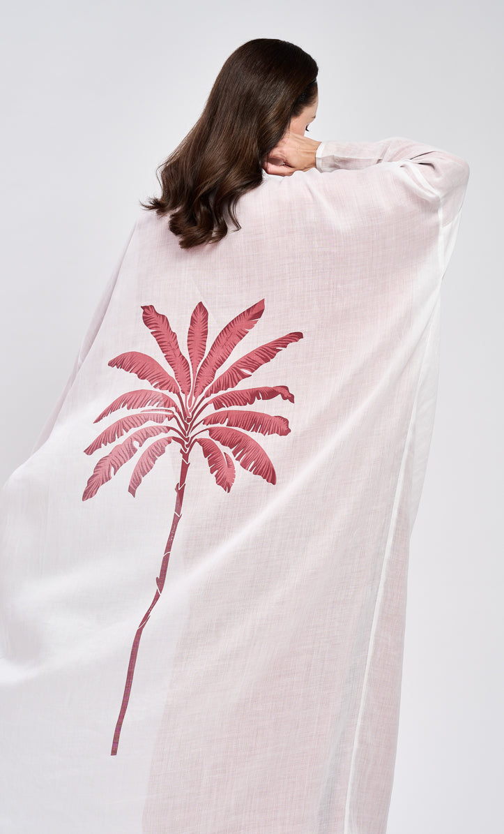 Maroon Banana Tree Abaya Dress