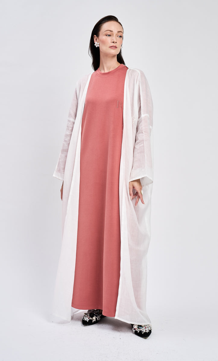 Maroon Banana Tree Abaya Dress