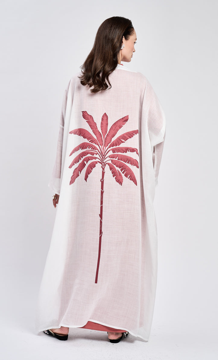 Maroon Banana Tree Abaya Dress