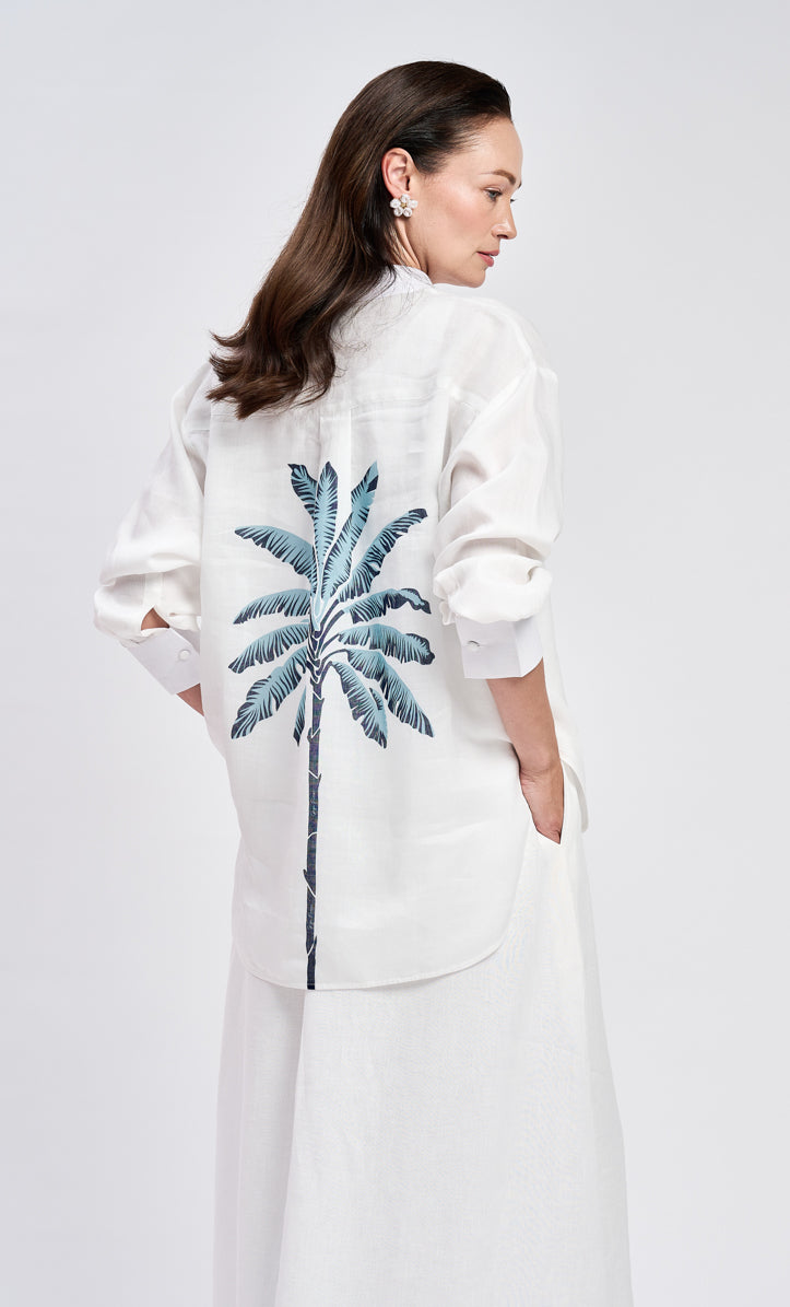 Blue Banana Tree Shirt Top