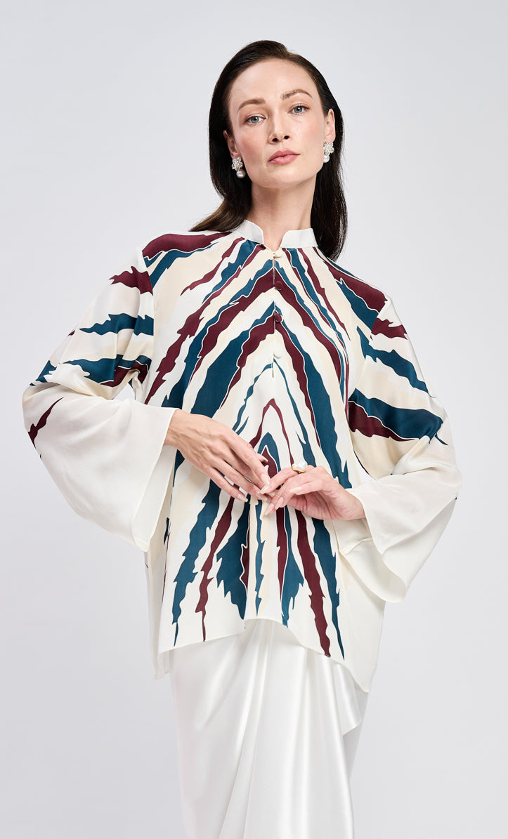 Thalia Top - Beetle Crepe Silk