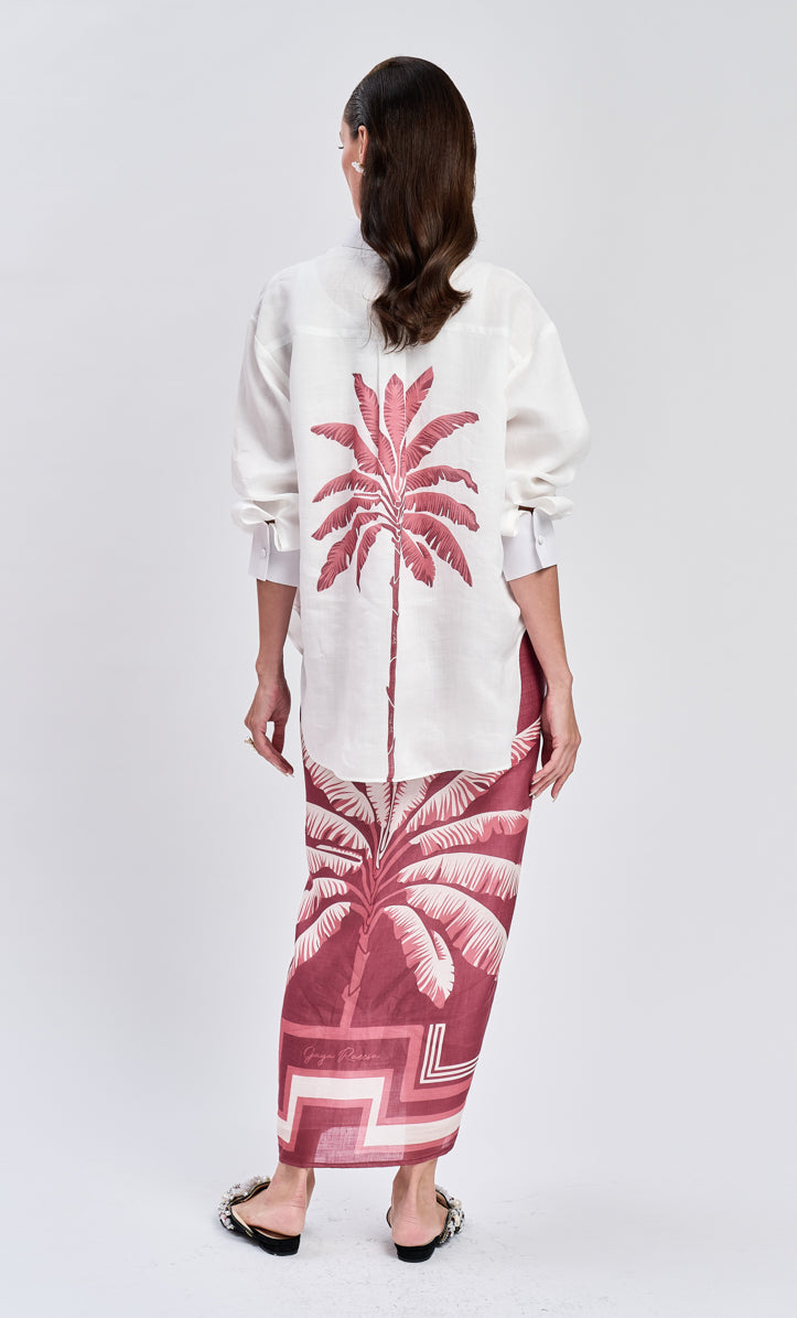 Maroon Banana Tree Shirt Top