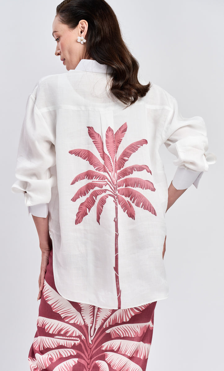 Maroon Banana Tree Shirt Top