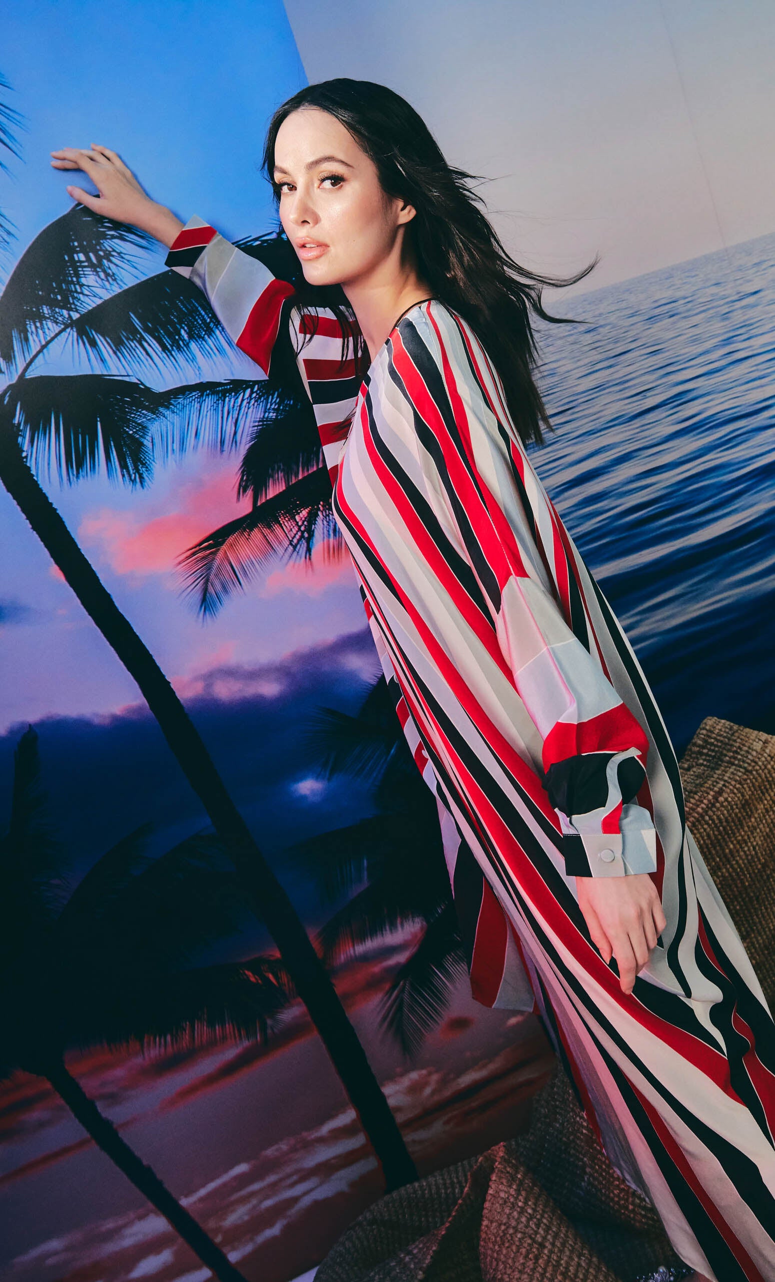 Marcella Dress – Lines Crepe Silk