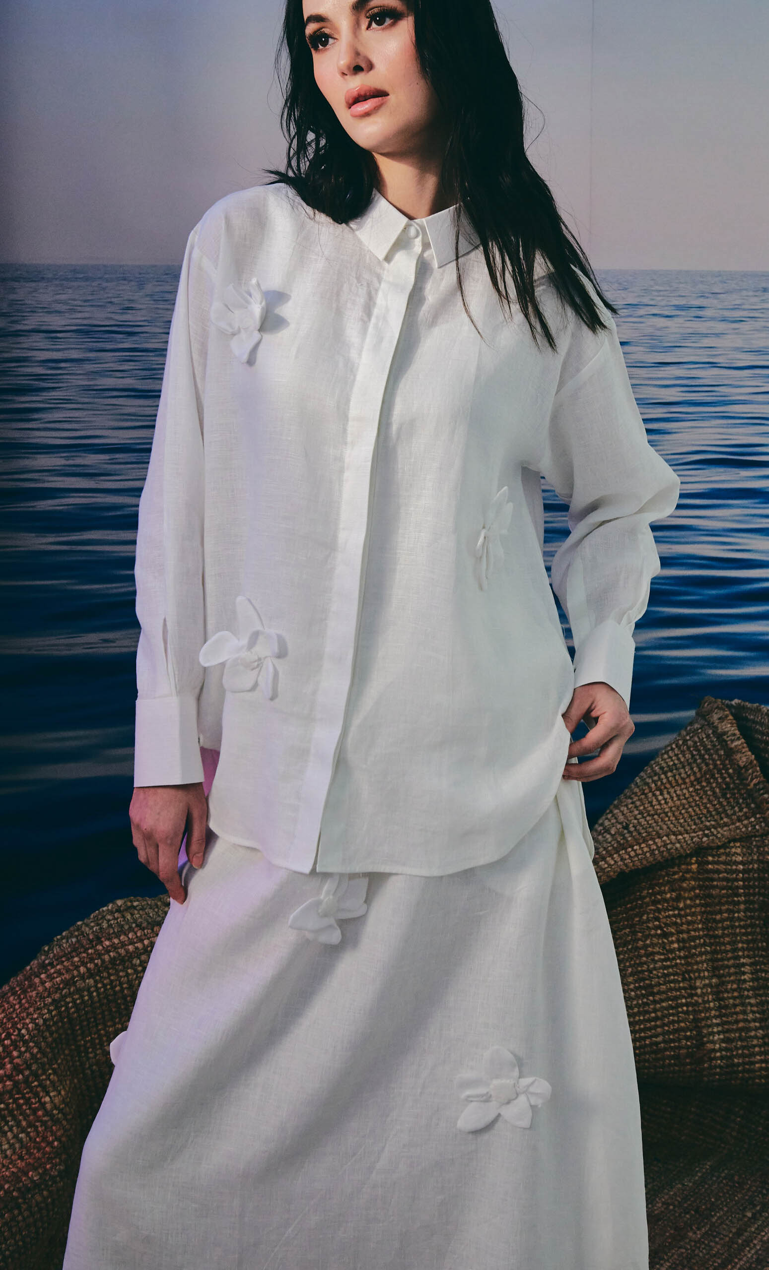 Shirt Top With Zimmy Skirt – Patches Linen