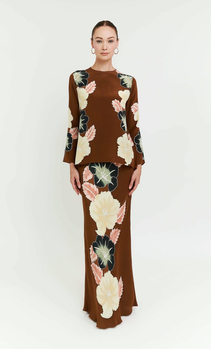 Pery Set Back Button - Lily Crepe Silk
