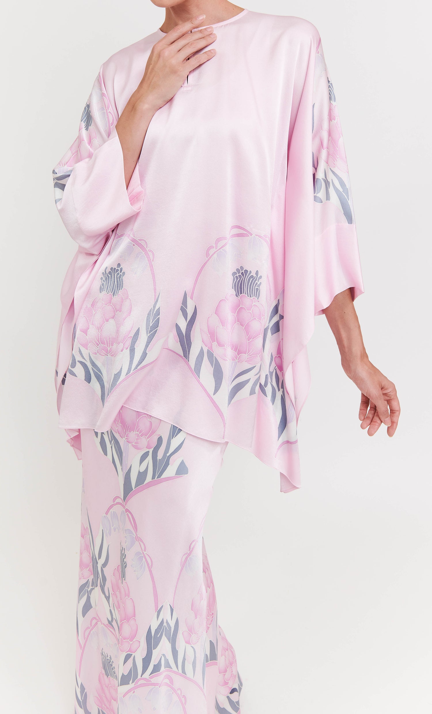 Kaftan Short Set - Astana Satin Silk