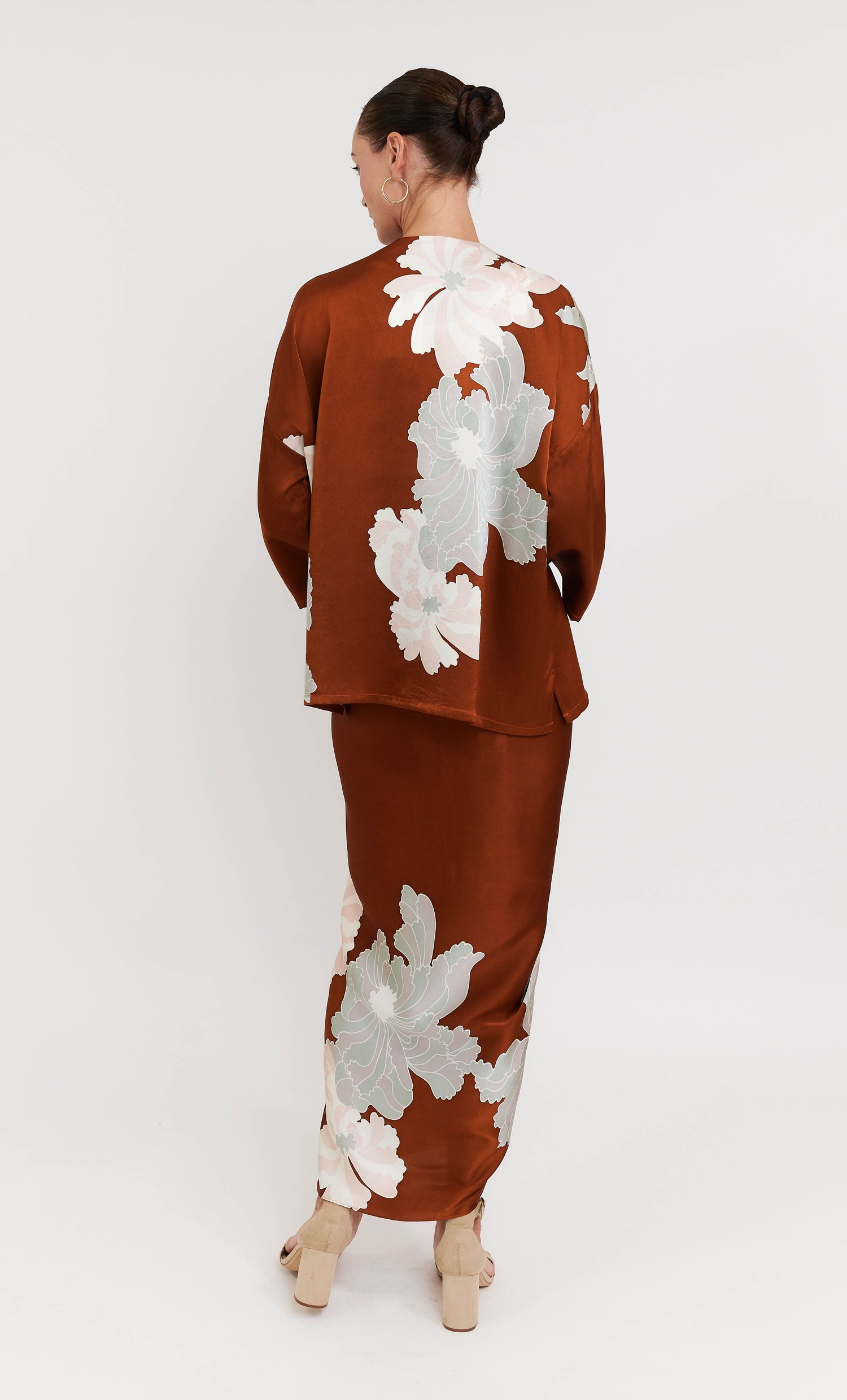 Kurung Opah Set - Cloudy Satin Silk