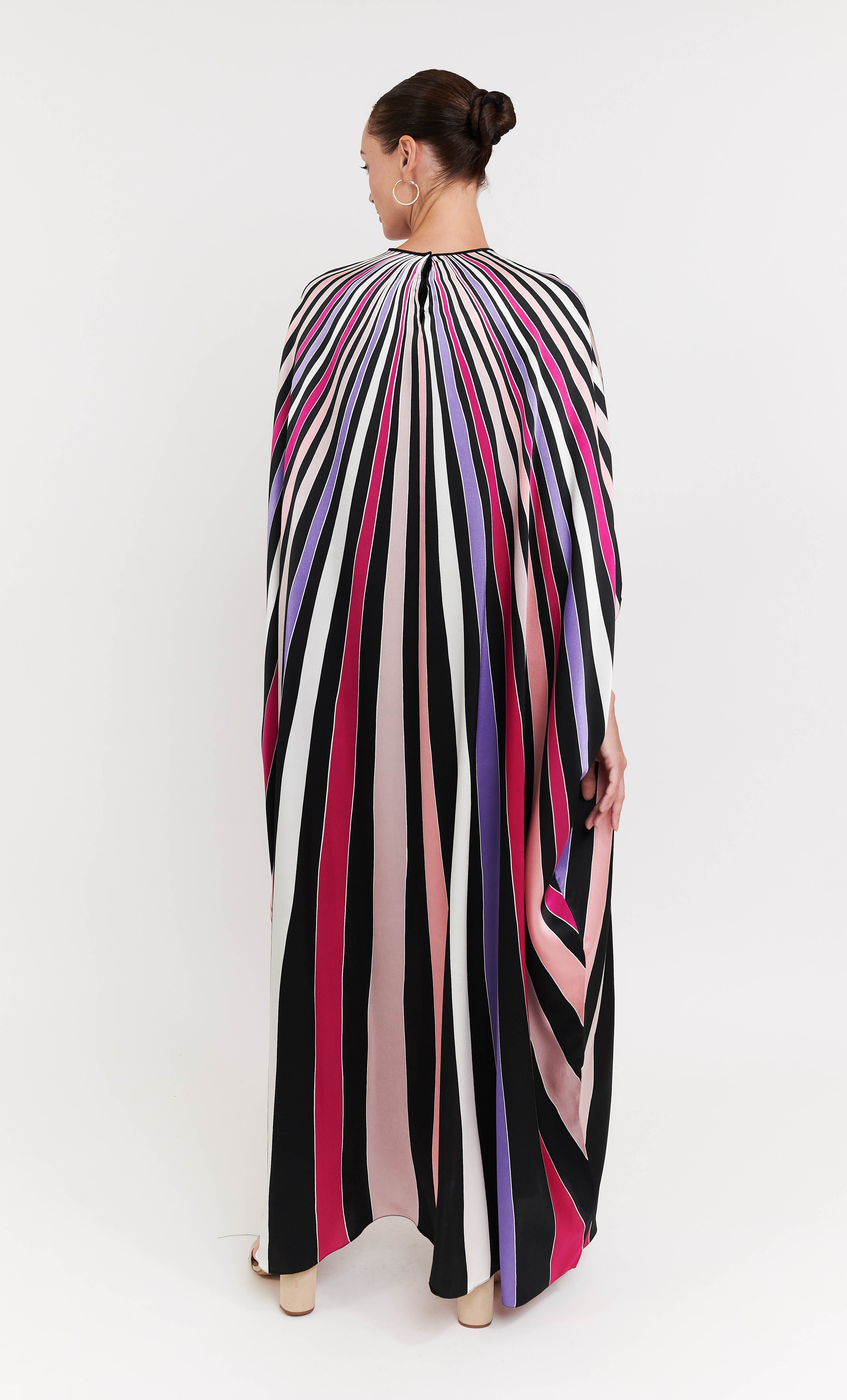 Nalia Dress - Lines Satin Silk