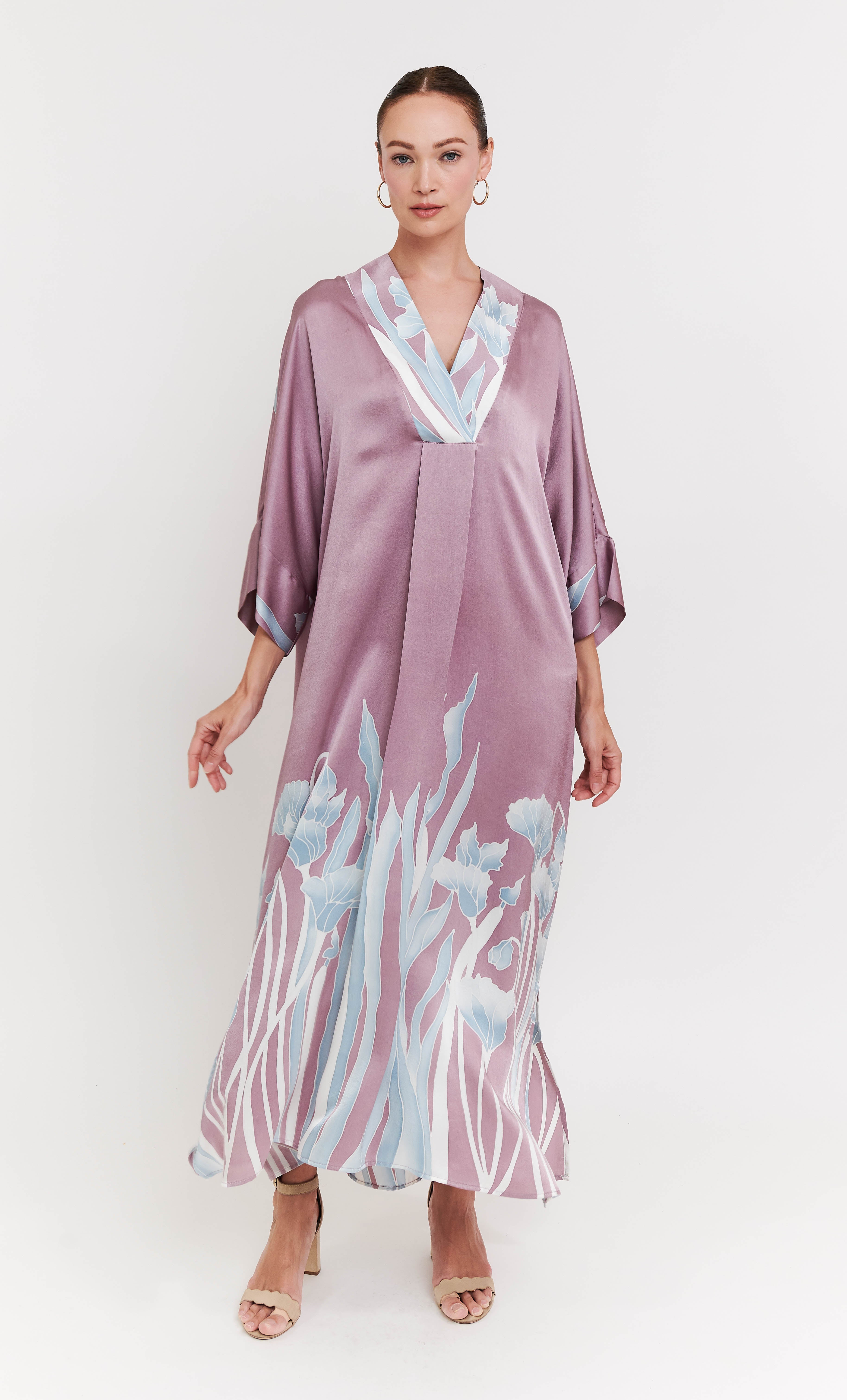 Victoria Dress - Iris Satin Silk
