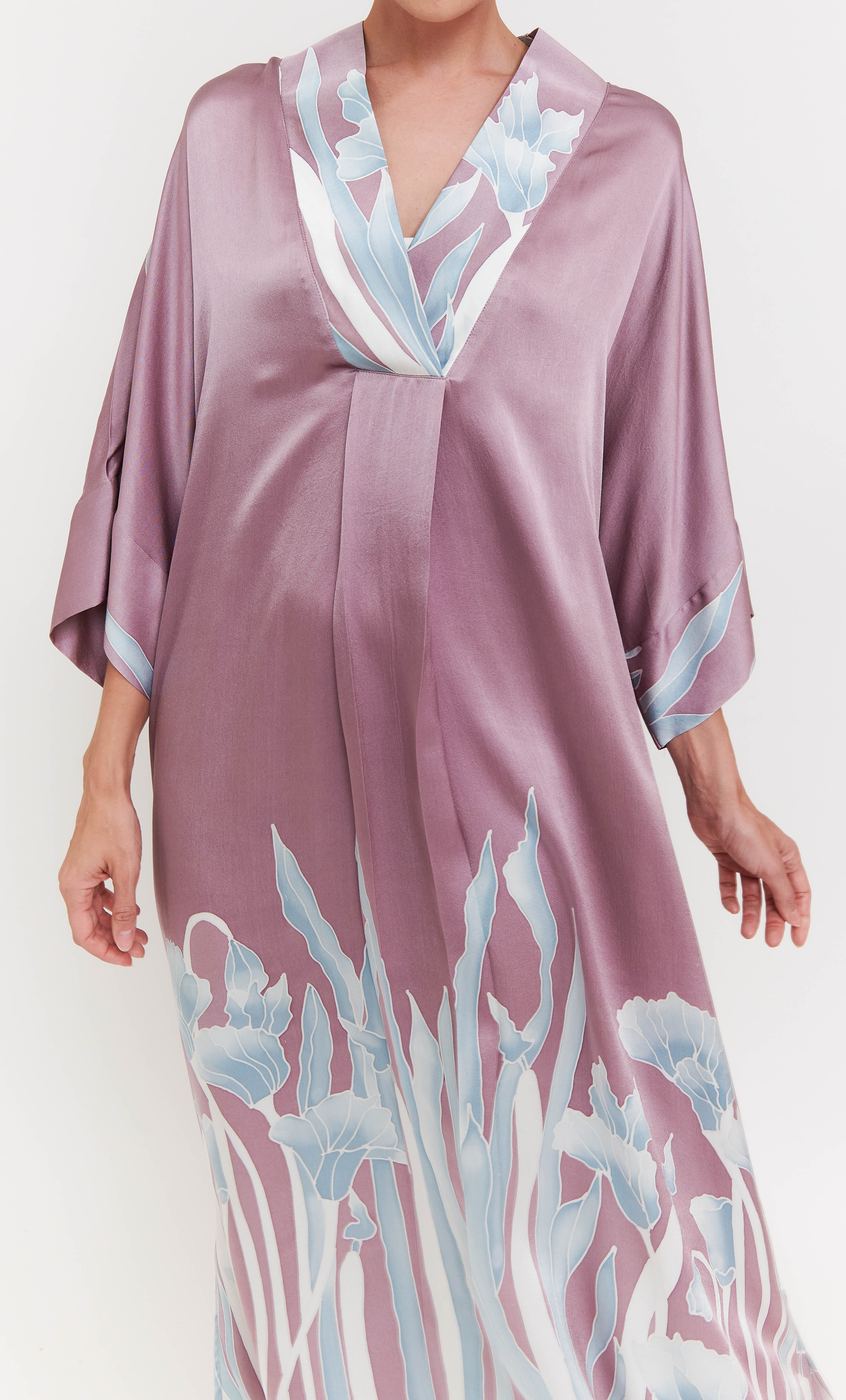 Victoria Dress - Iris Satin Silk