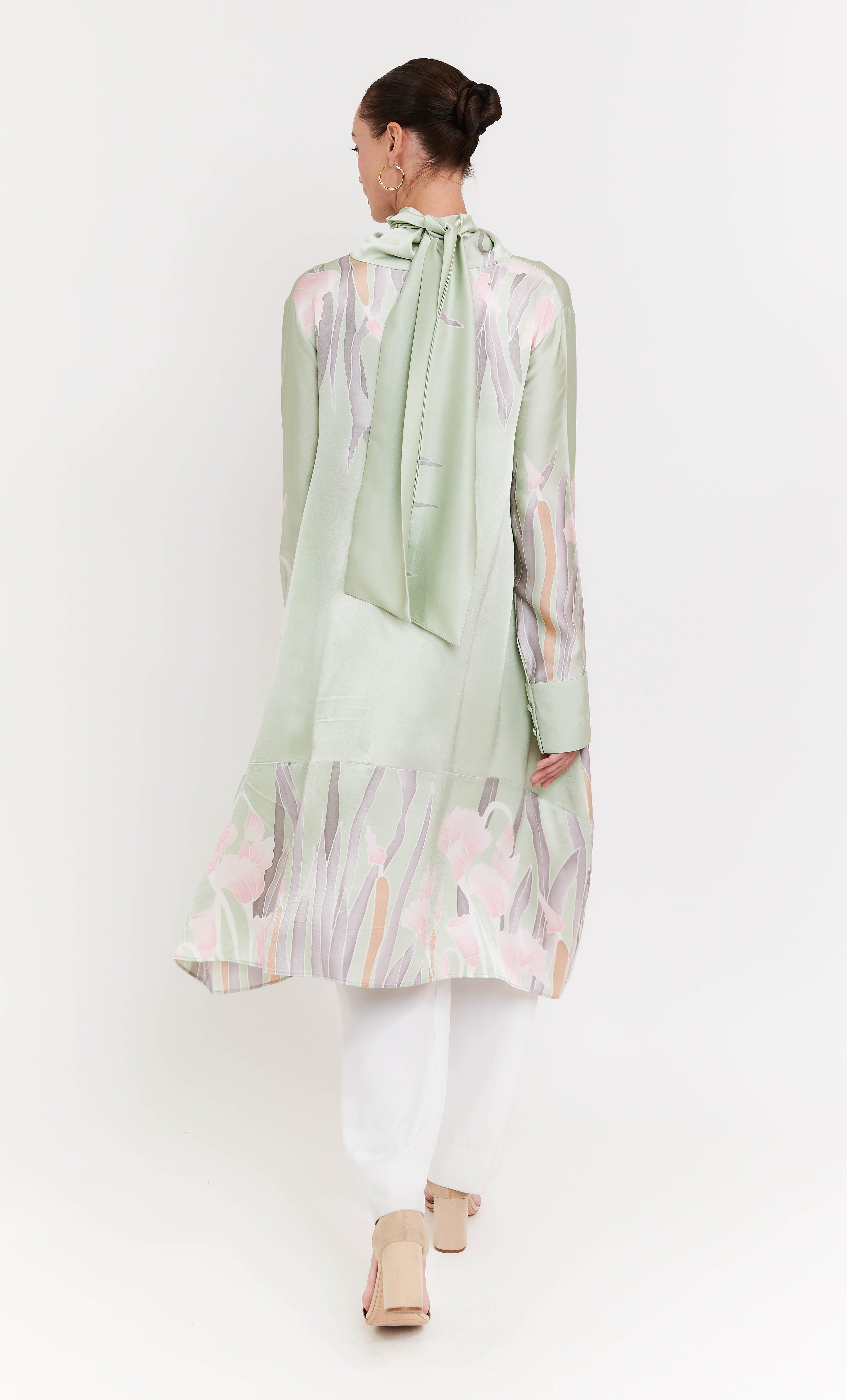 Luna Dress - Iris Satin Silk