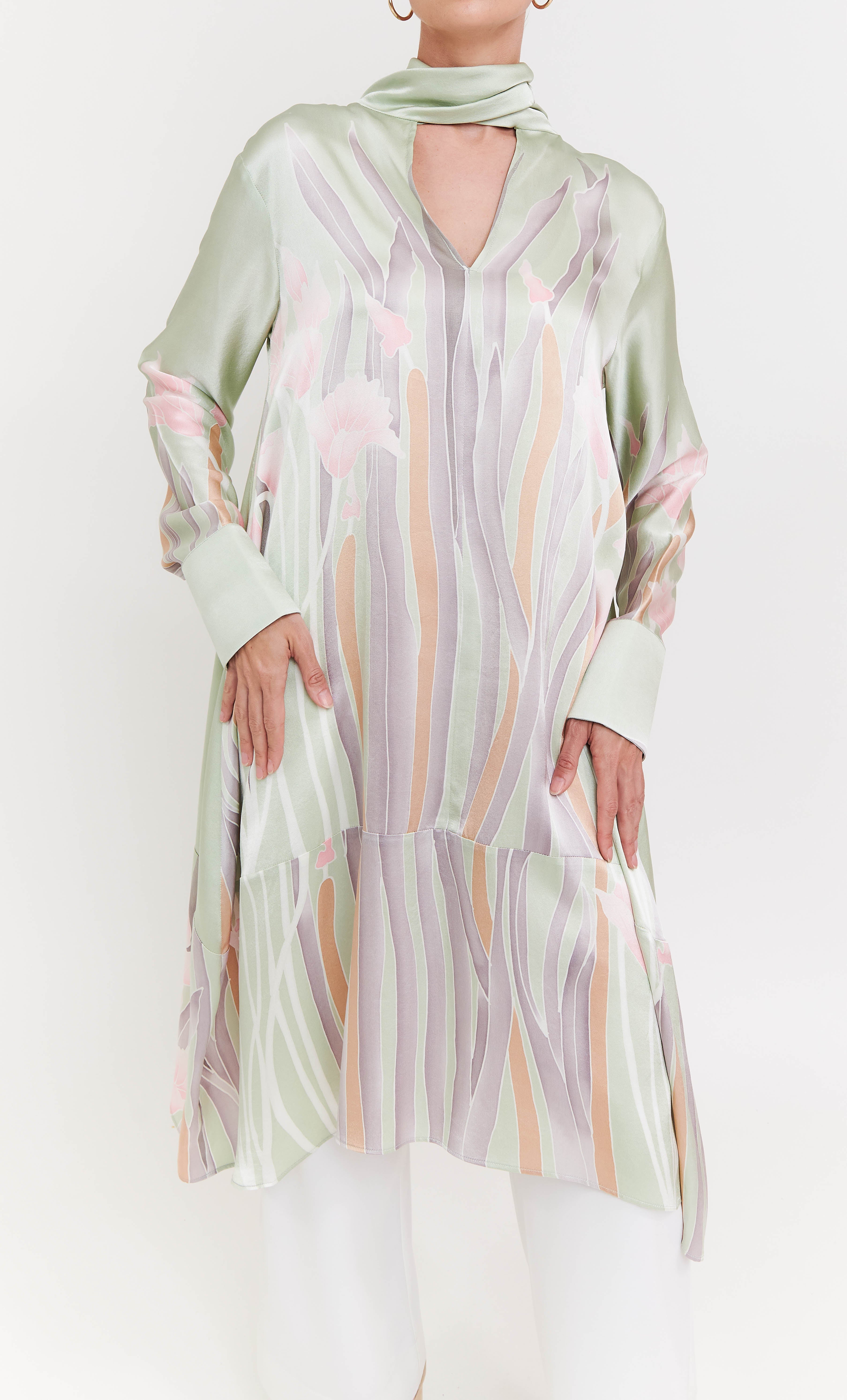 Luna Dress - Iris Satin Silk