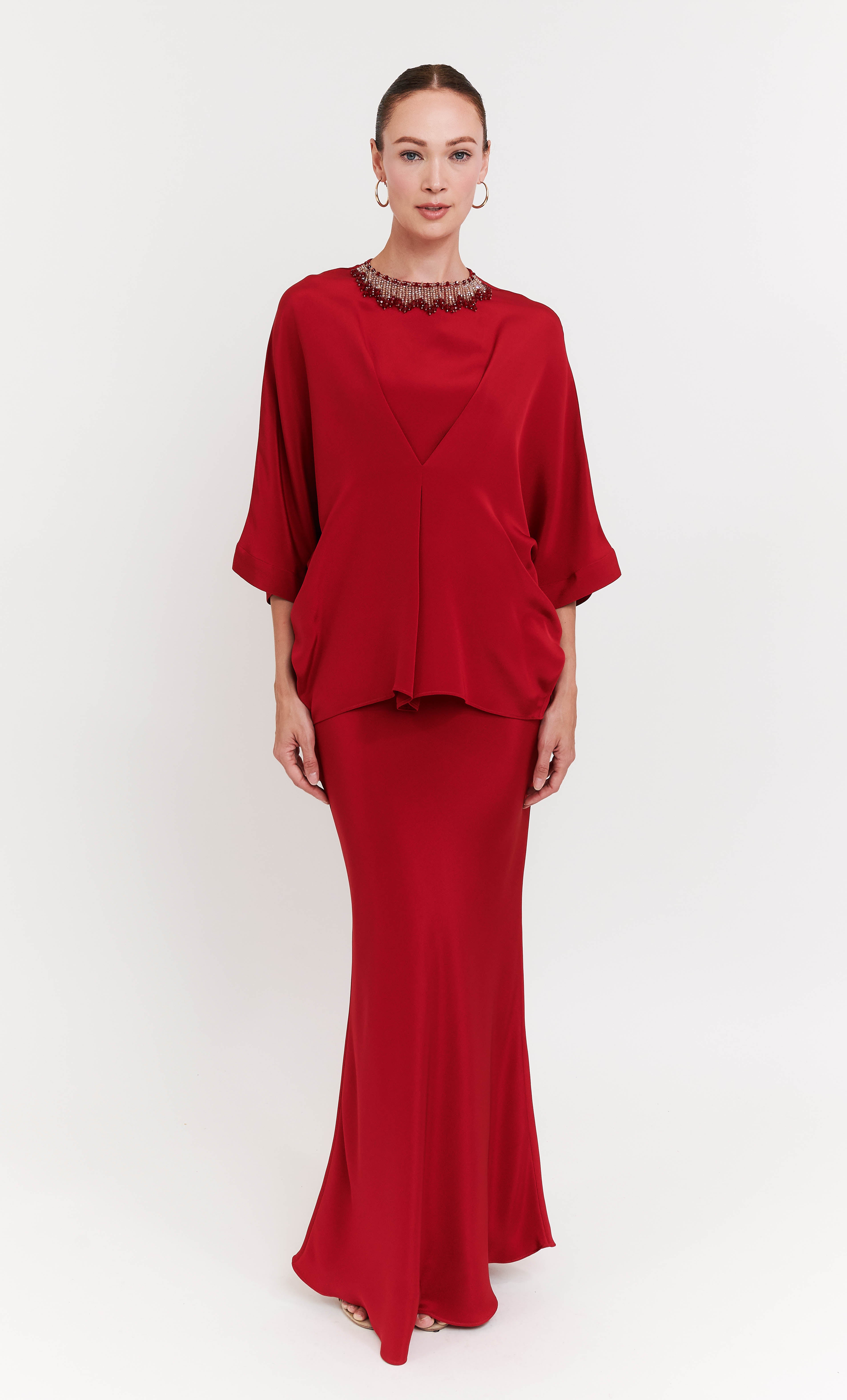 Beaded Juliana 3.0 set – Red Luxe Silk