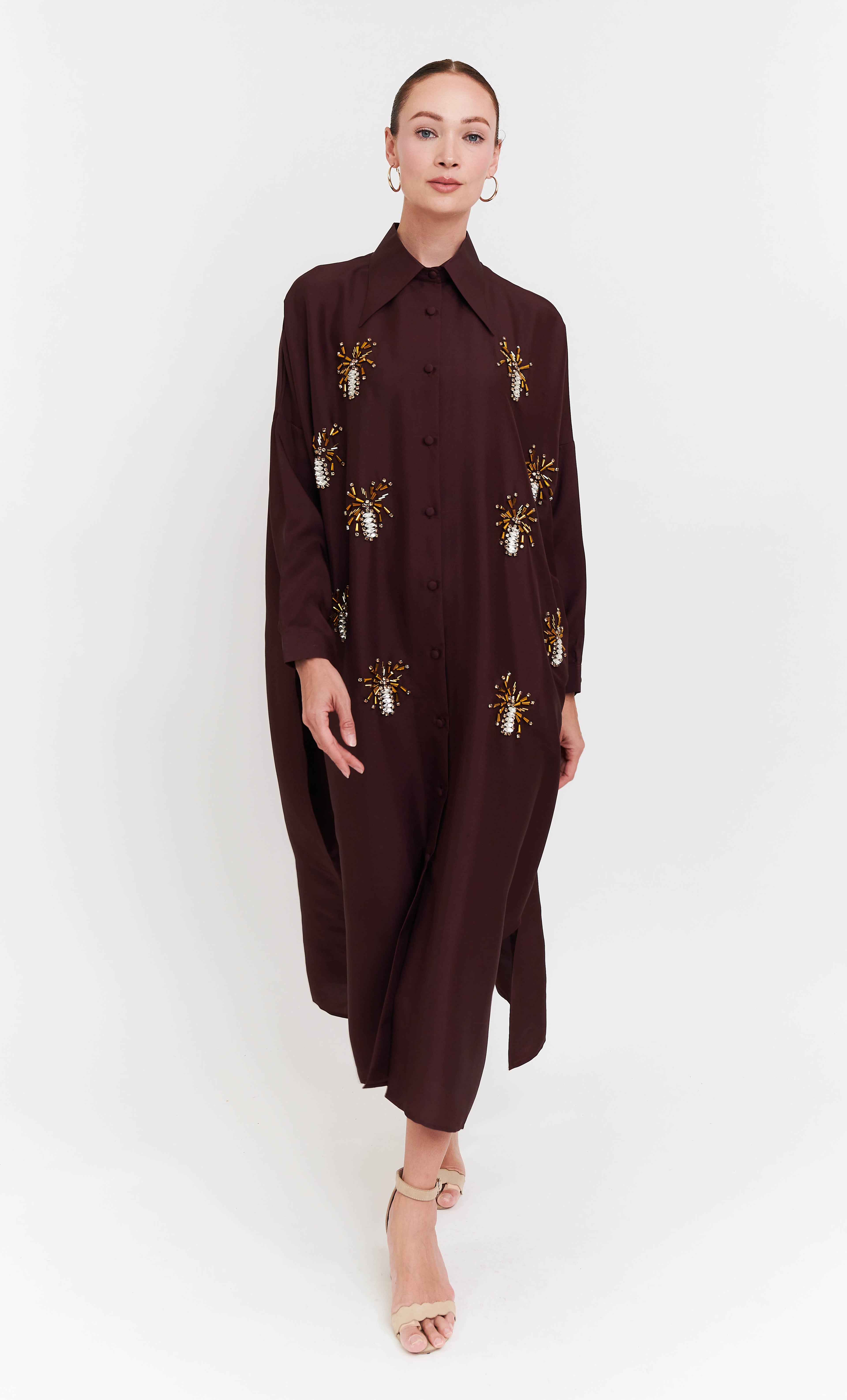 Marcella Collar Dress – Beaded Luxe