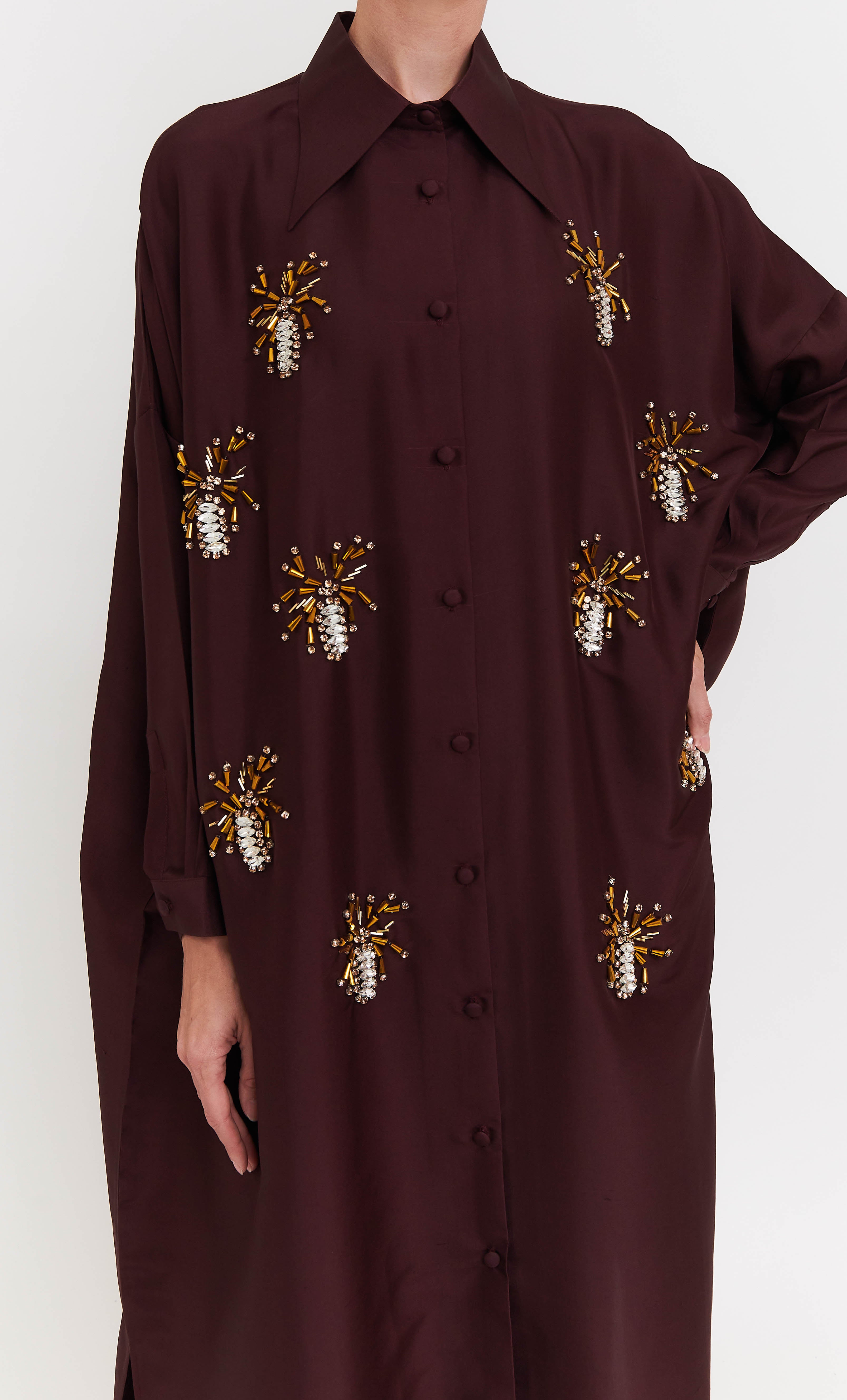 Marcella Collar Dress – Beaded Luxe