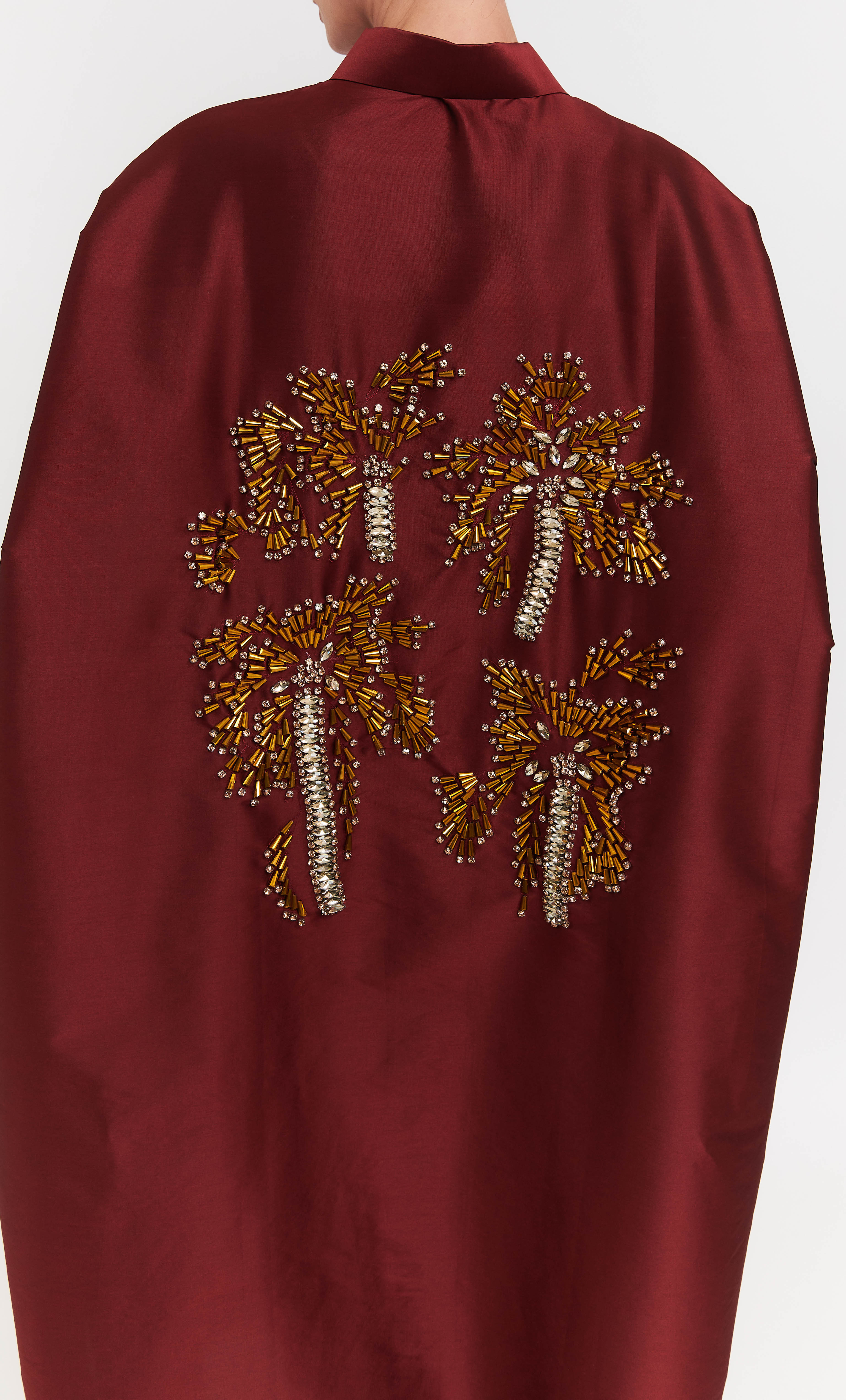 Marcella Collar Dress with Palm Tree Beaded