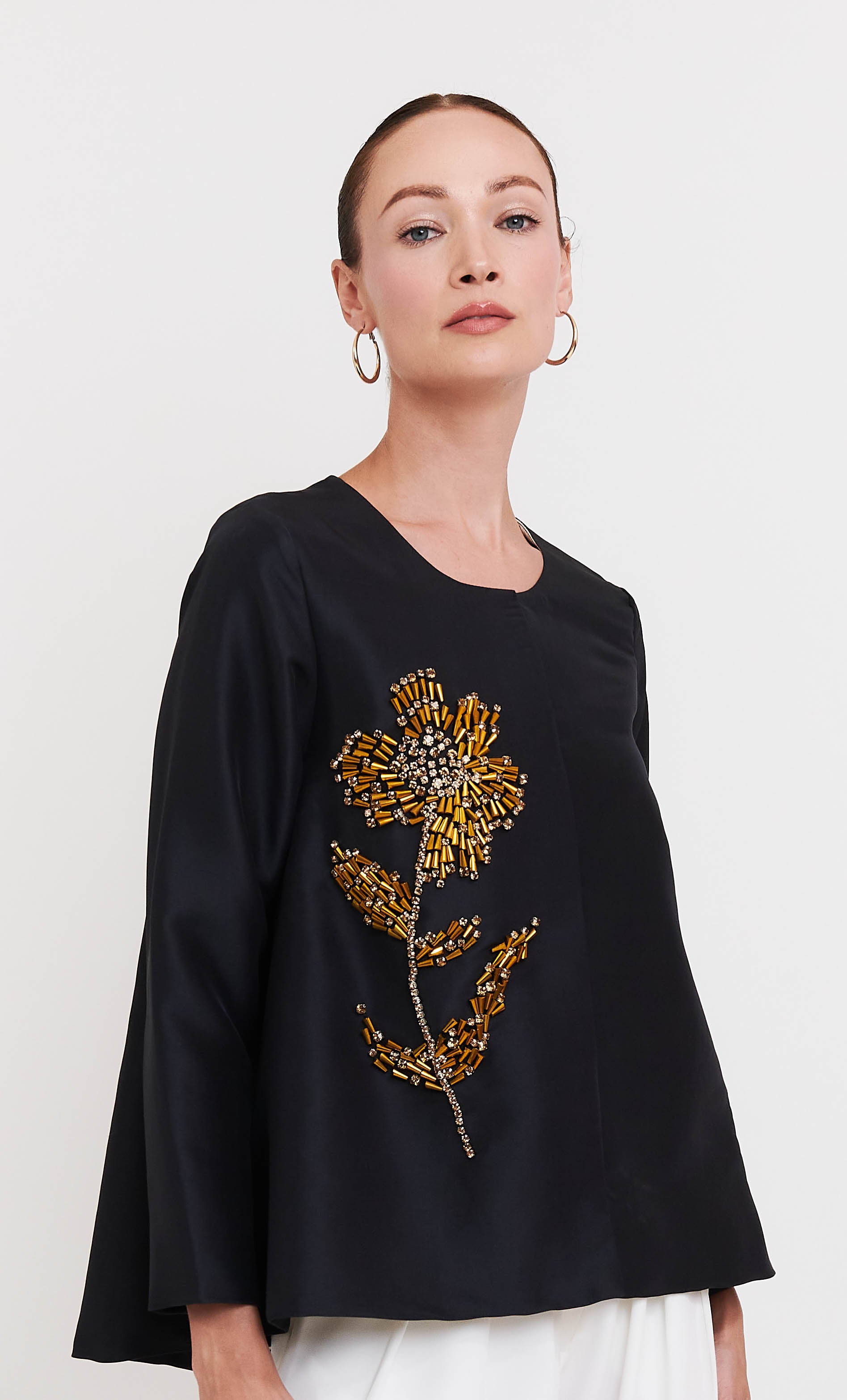 Jacket Top – Beaded Black Luxe