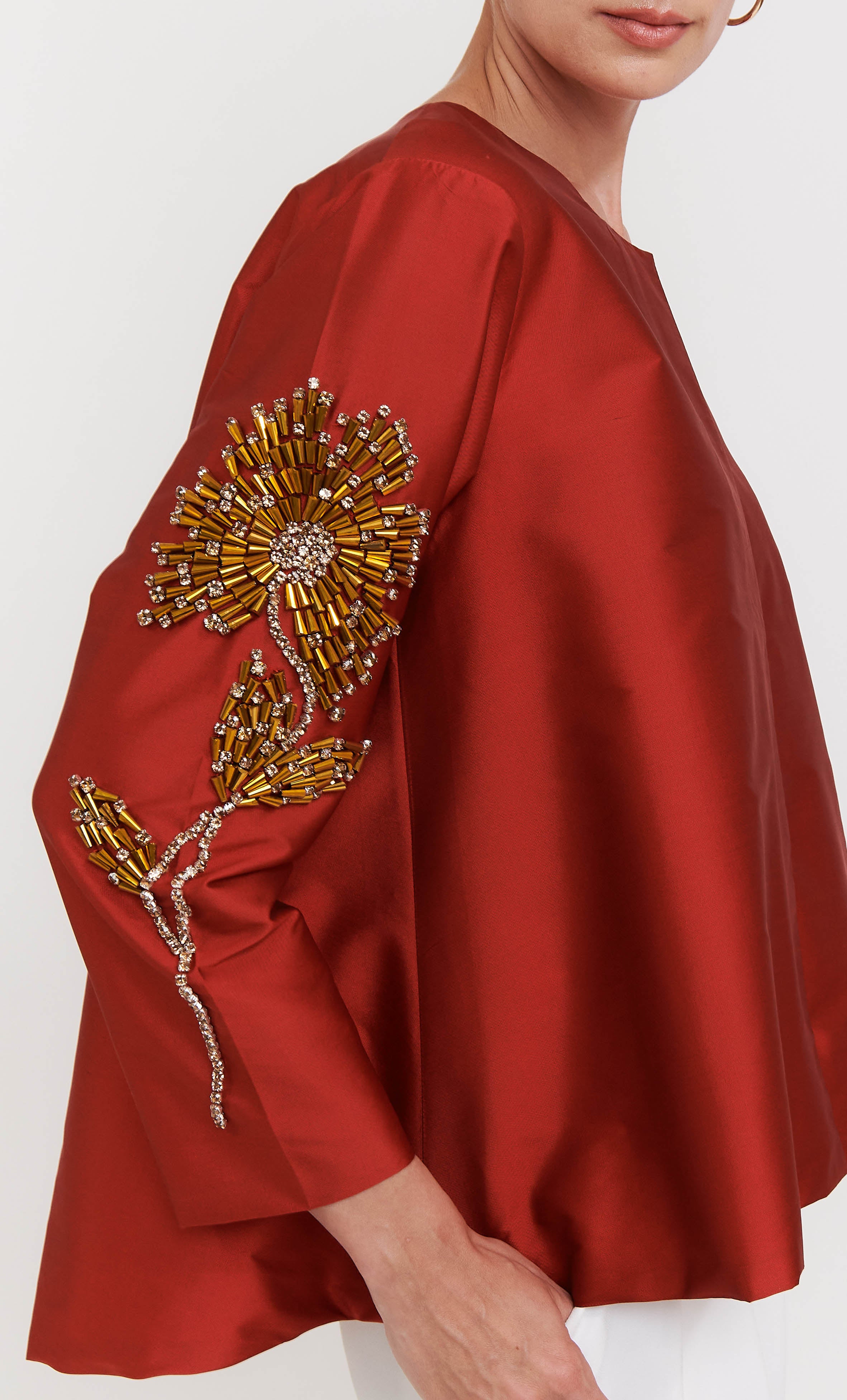 Jacket Top – Beaded Red Luxe