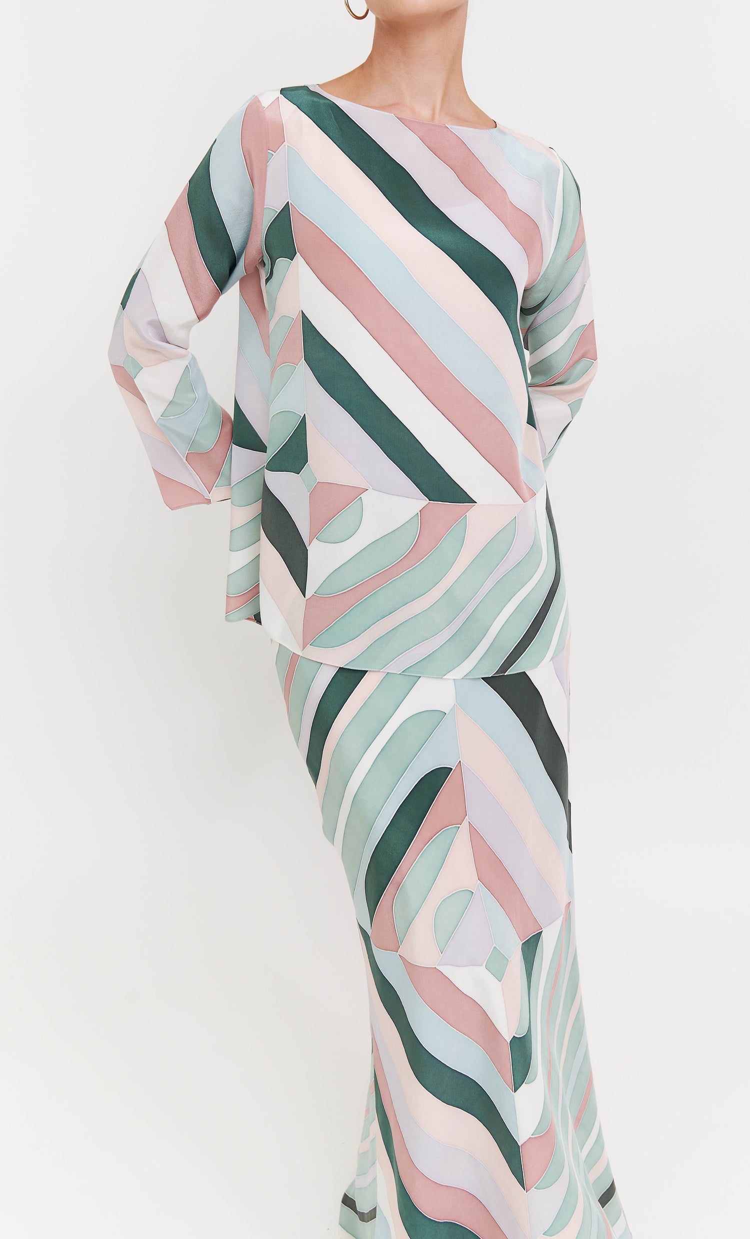 Pery Set Boatneck - Vision Crepe Silk