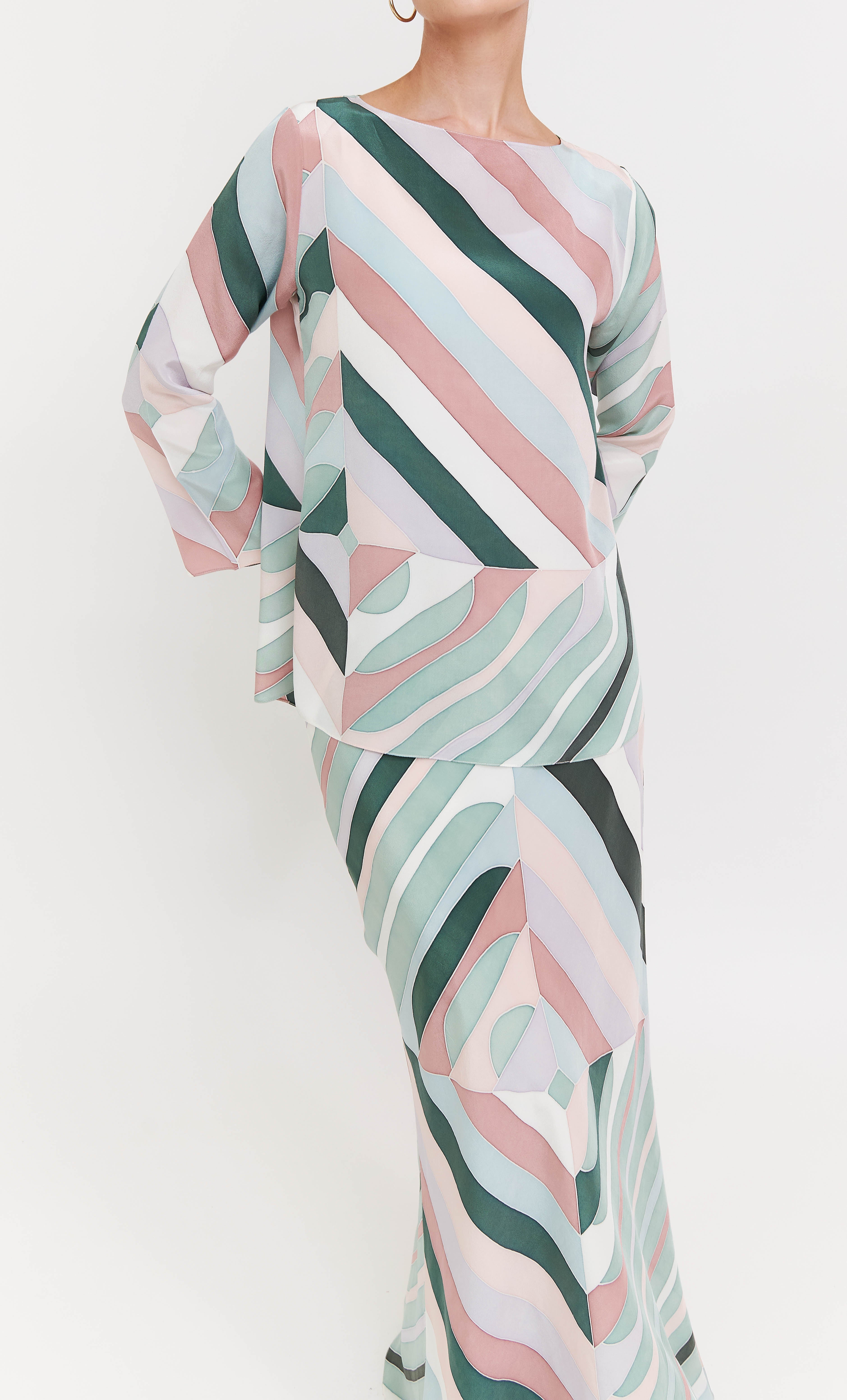 Pery Set Boatneck - Vision Crepe Silk