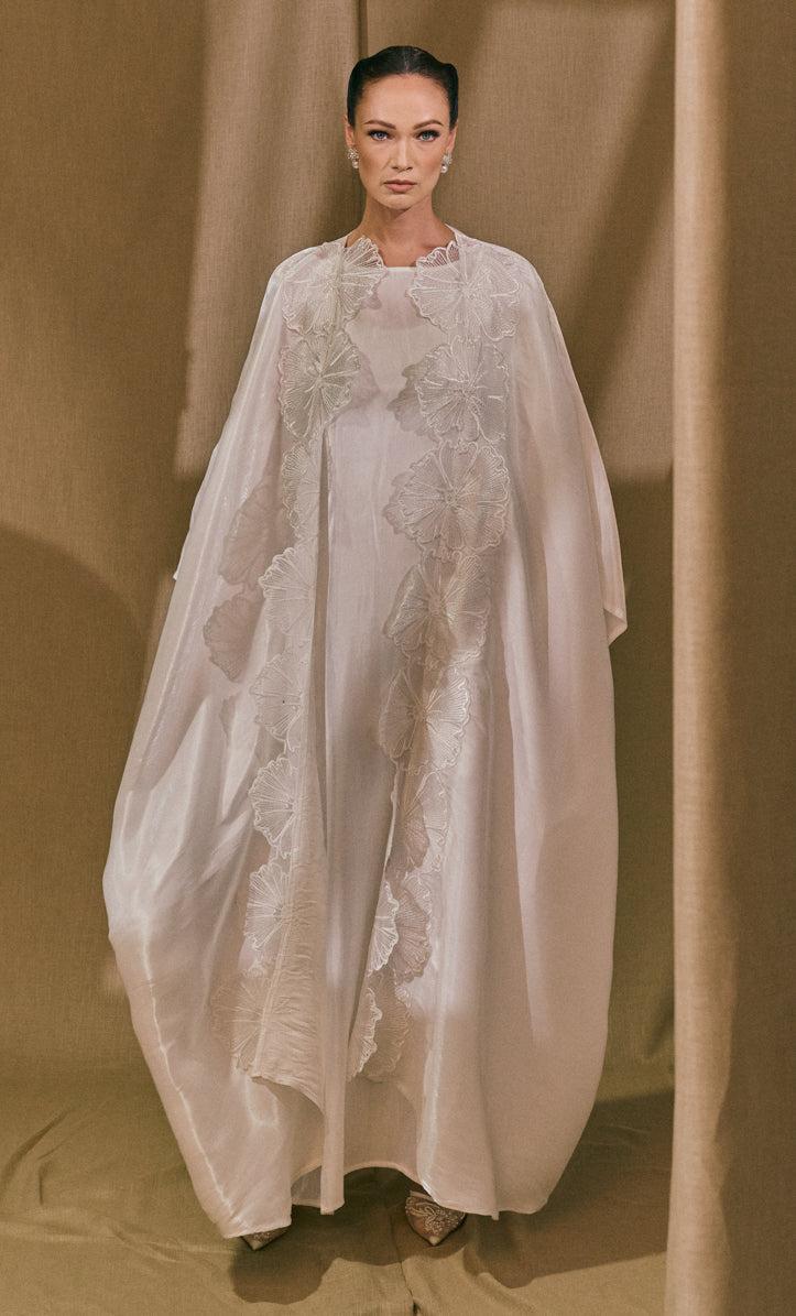 Abaya Lace in White