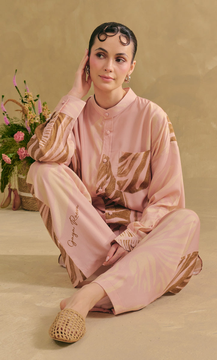Oversized Top with Palazzo Pants - Shell