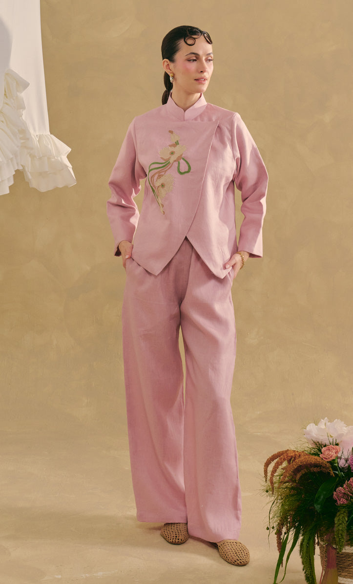 Jacket Top with Palazzo Pants