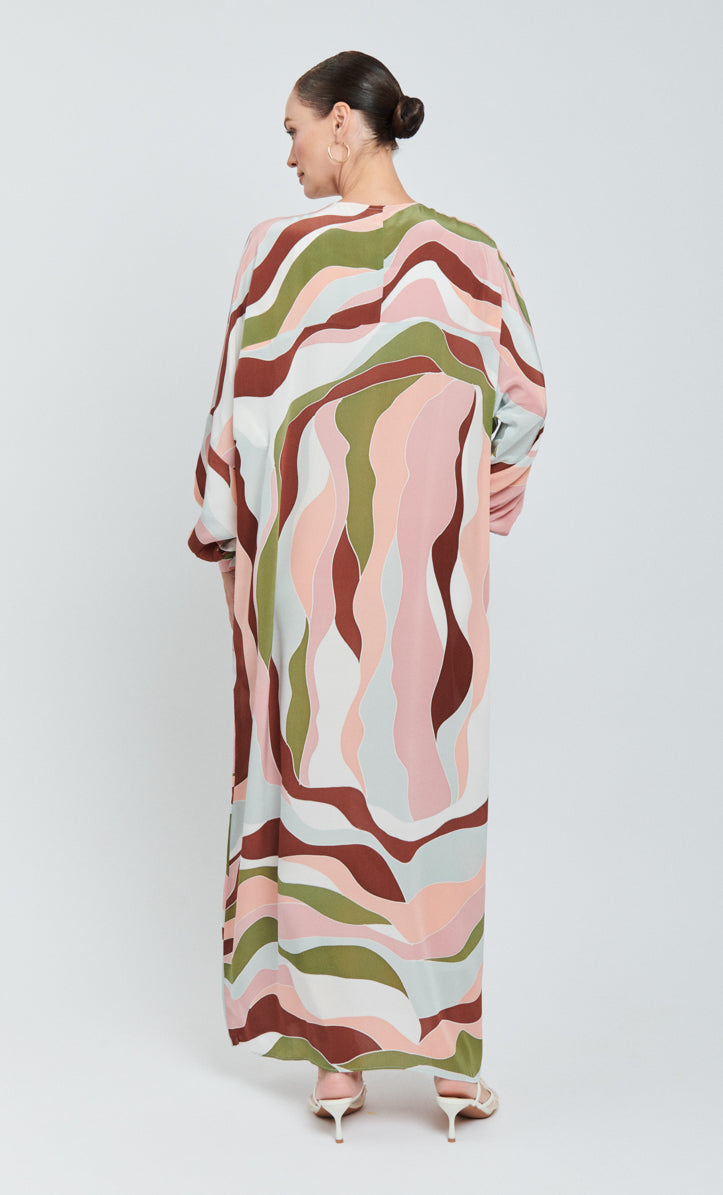 Rina Dress - Linear Crepe Silk