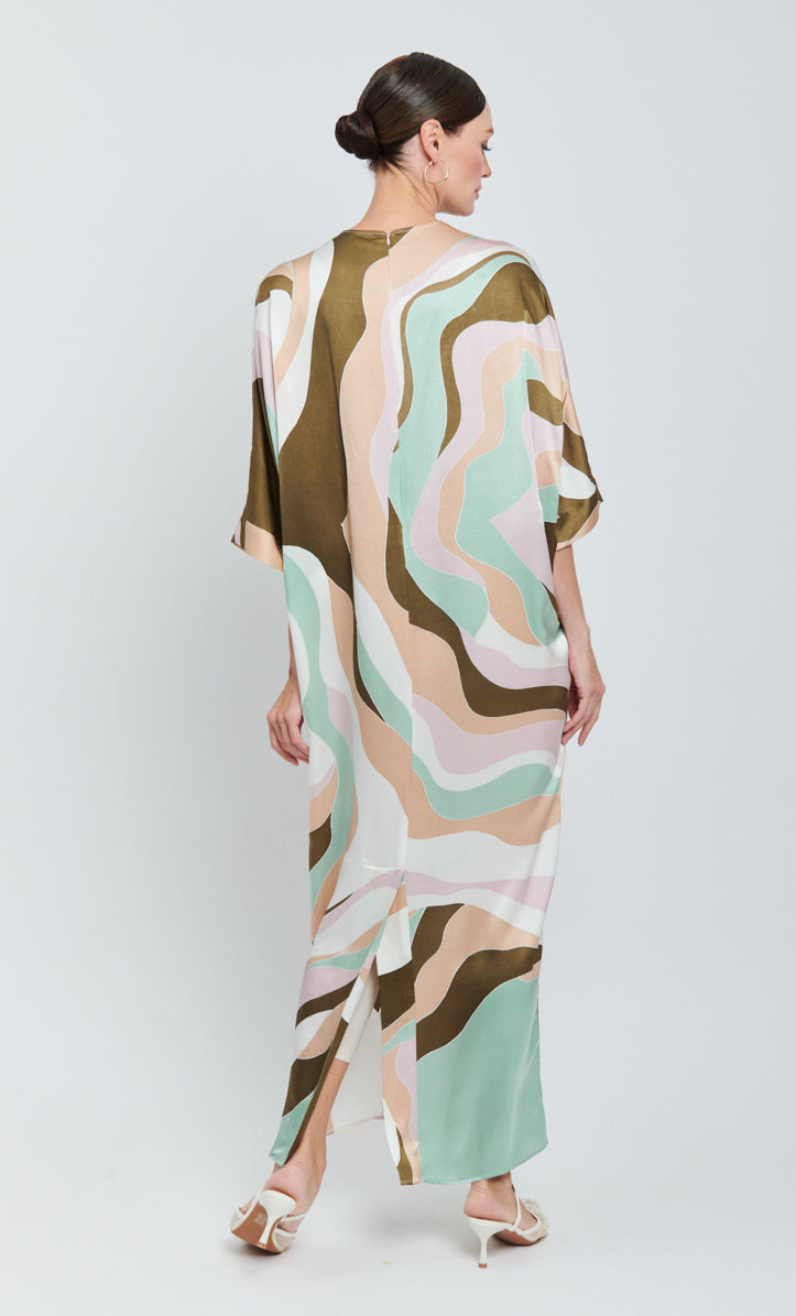 Juliana 3.0 Dress - Linear Satin Silk