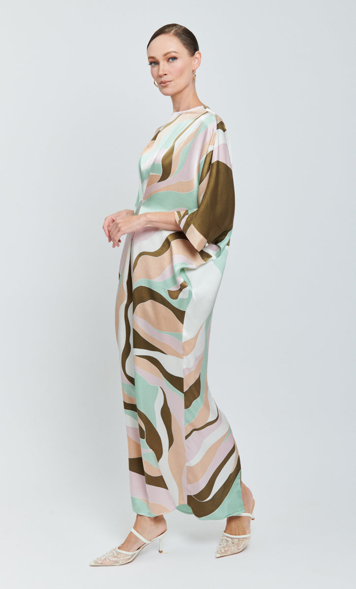 Juliana 3.0 Dress - Linear Satin Silk