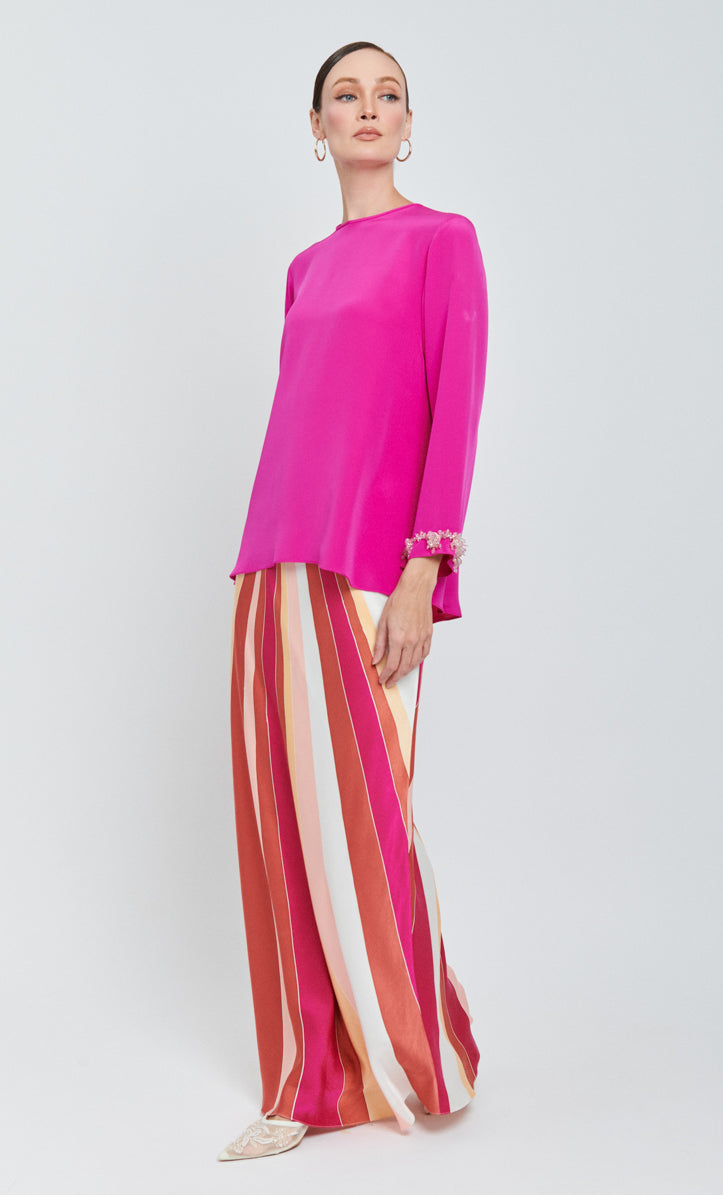 Pery Set - Heavy Crepe and Satin With Beaded