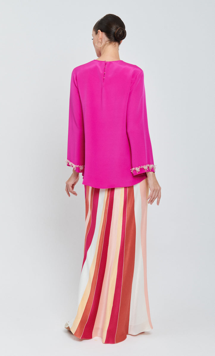 Pery Set - Heavy Crepe and Satin With Beaded