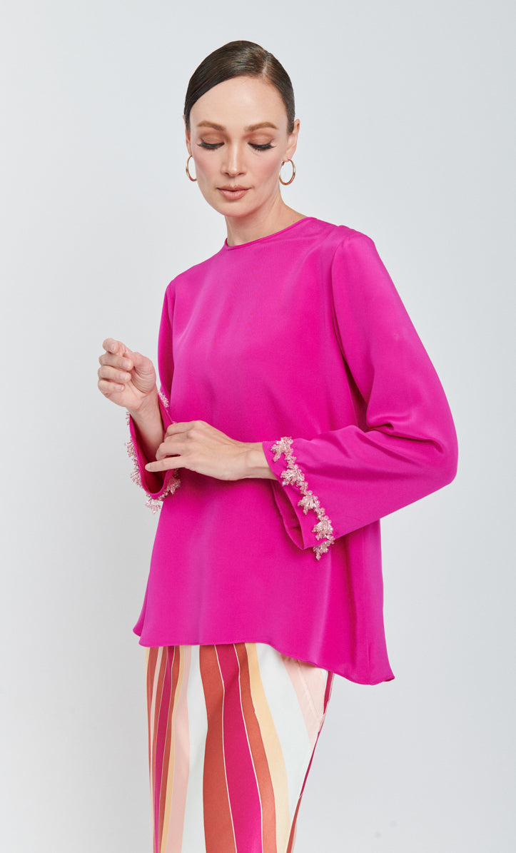 Pery Set - Heavy Crepe and Satin With Beaded