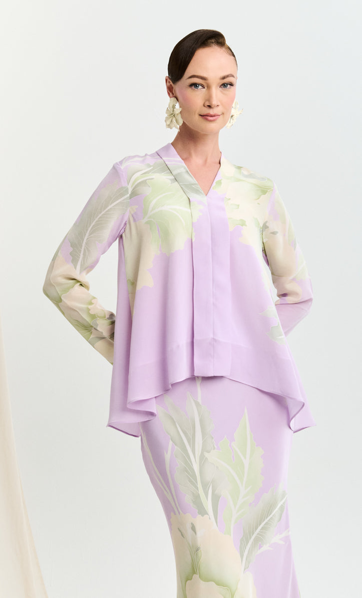 Loose Kebaya Set - Blossom Crepe Silk