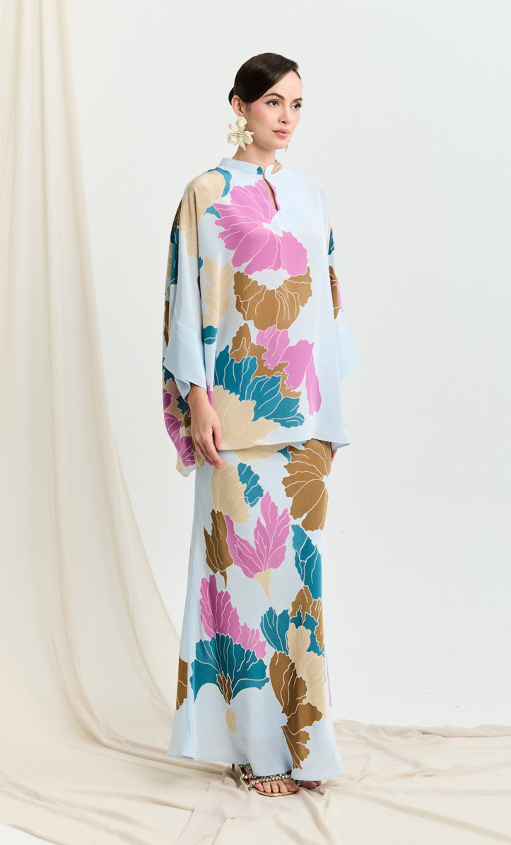 Alia Short Set - Petals Crepe Silk