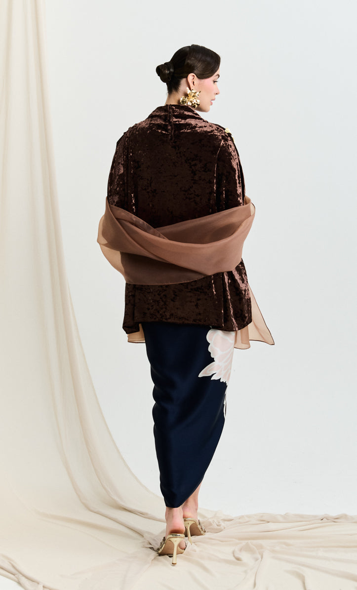 Beaded Thara Top with Dahlia Pareo