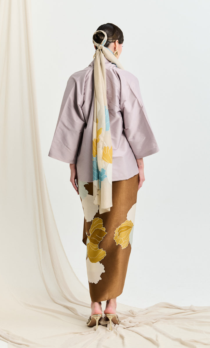 Applique and Beaded Velora Top with Petals Pareo
