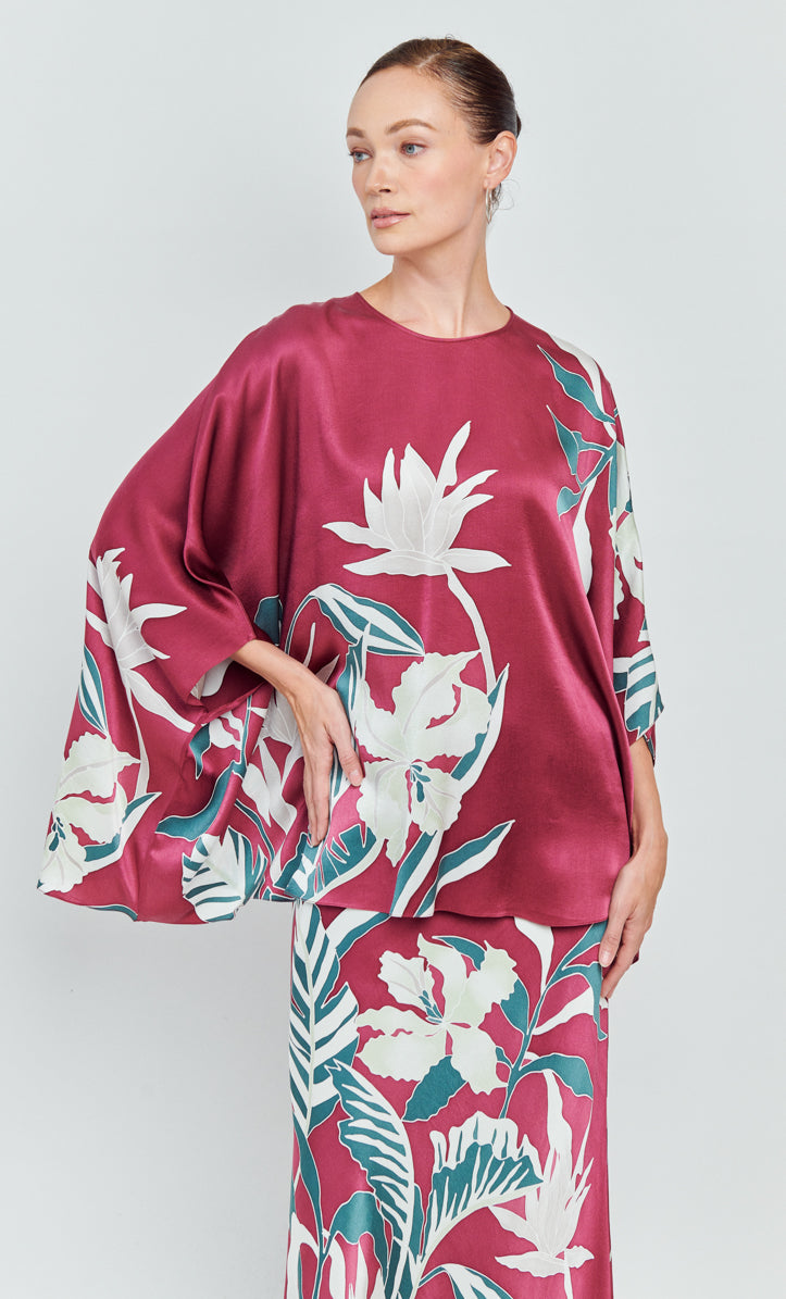 Nalia Short Set - Bauhinia Satin Silk